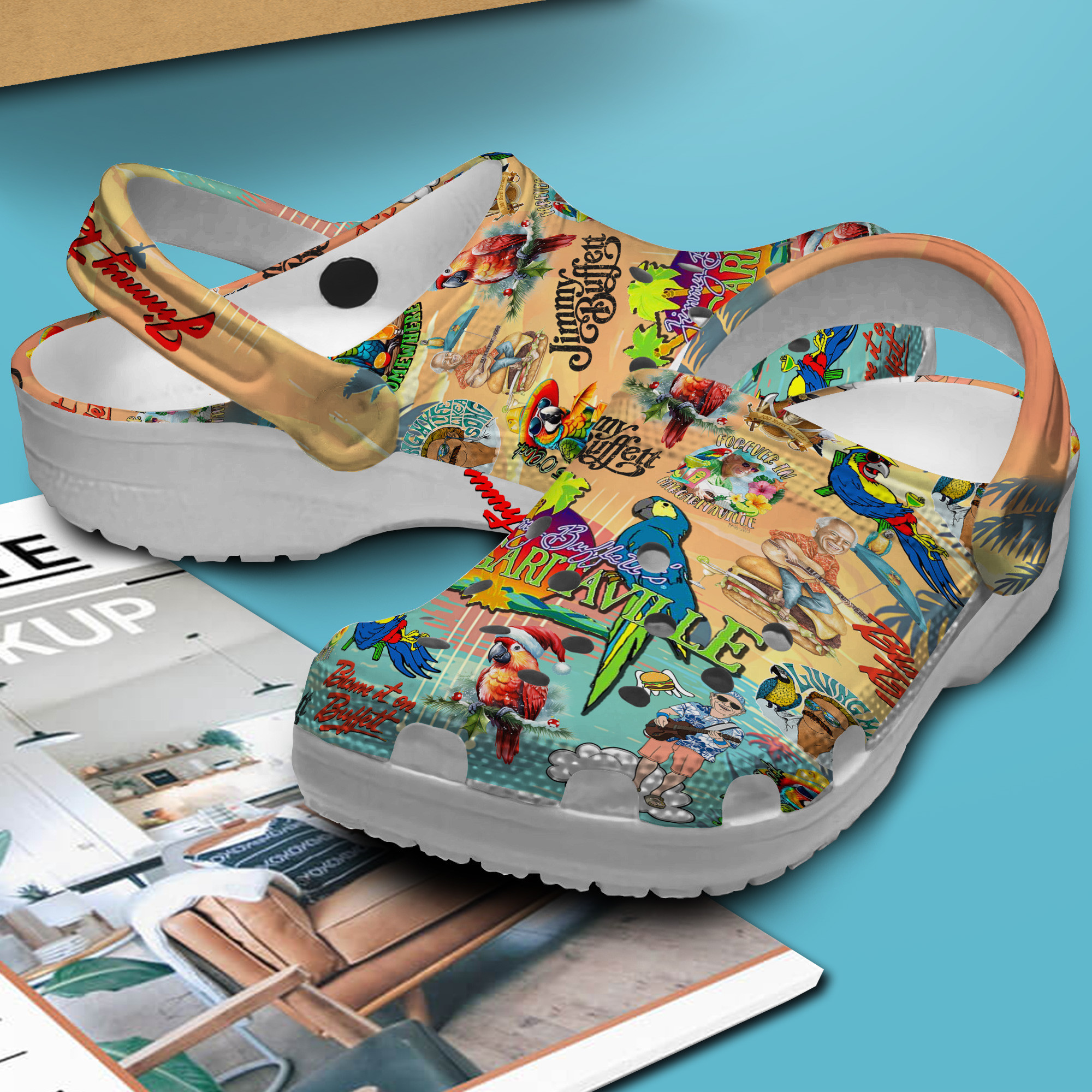 Merchidea Jimmy Buffett Music Crocs Crocband Clogs Shoes Comfortable For Men Women and Kids