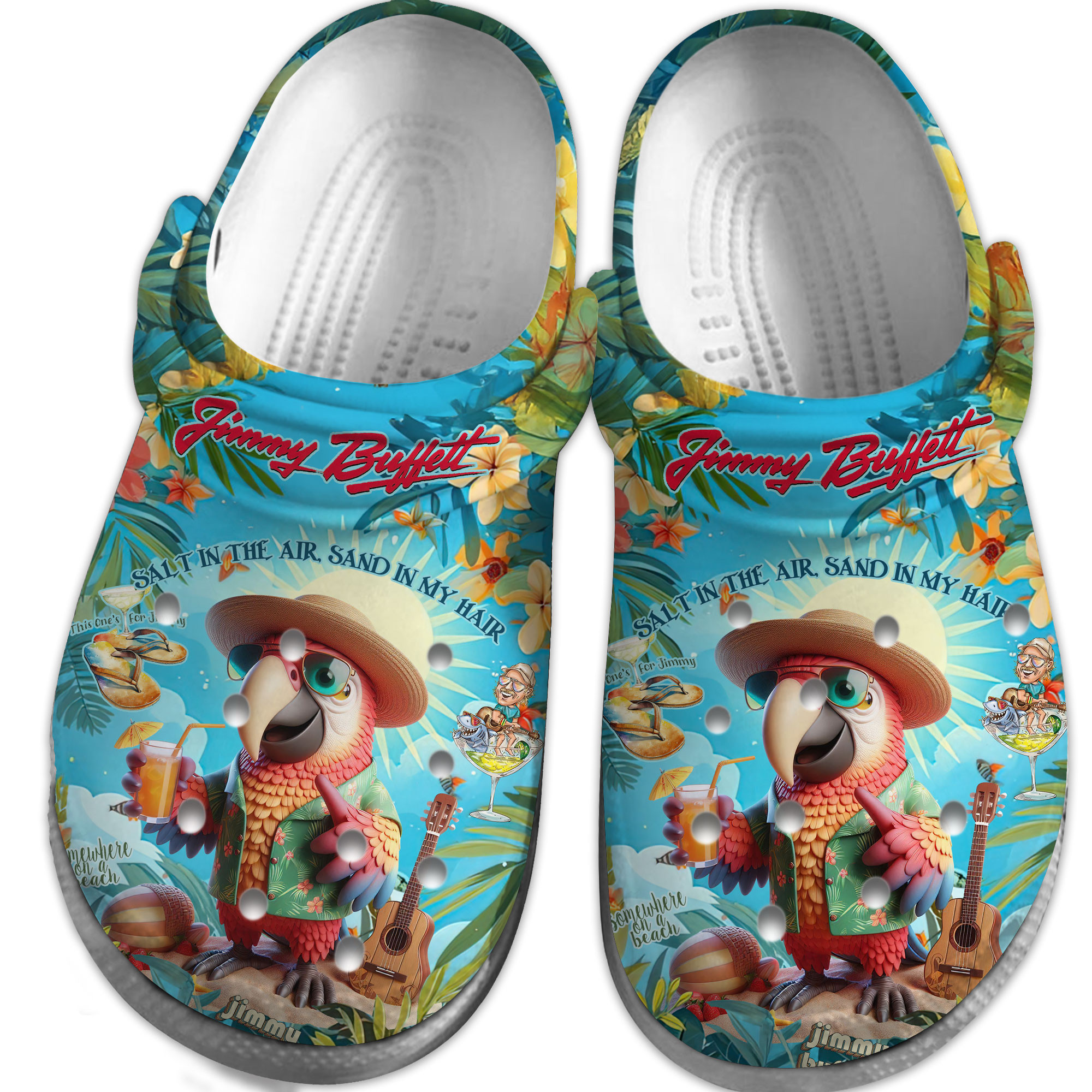 Merchidea Jimmy Buffett Music Crocs Crocband Clogs Shoes Comfortable For Men Women and Kids
