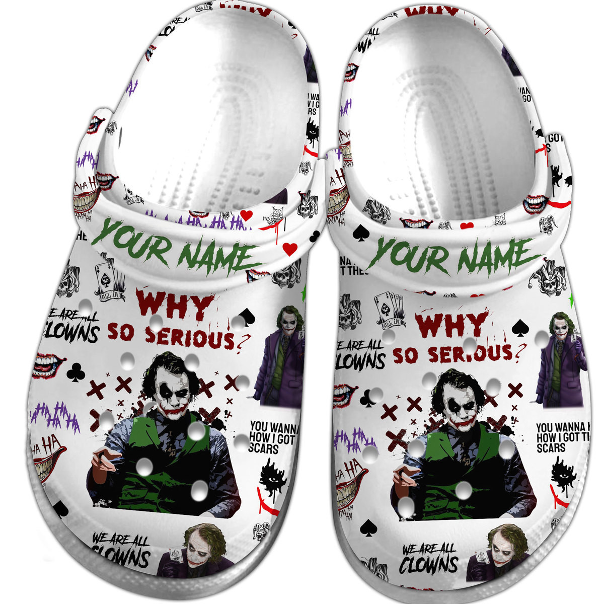 Merchidea Joker Movie Crocs Crocband Clogs Shoes Comfortable For Men Women and Kids