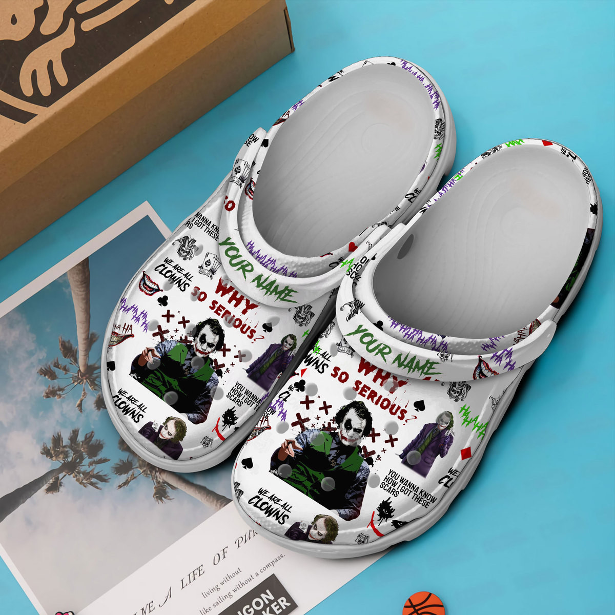 Merchidea Joker Movie Crocs Crocband Clogs Shoes Comfortable For Men Women and Kids