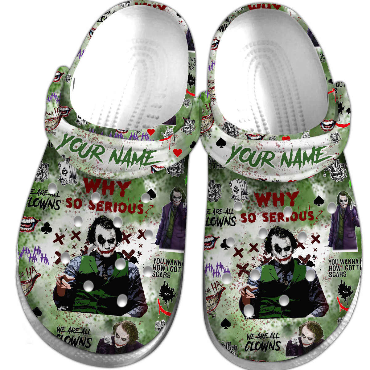 Merchidea Joker Movie Crocs Crocband Clogs Shoes Comfortable For Men Women and Kids