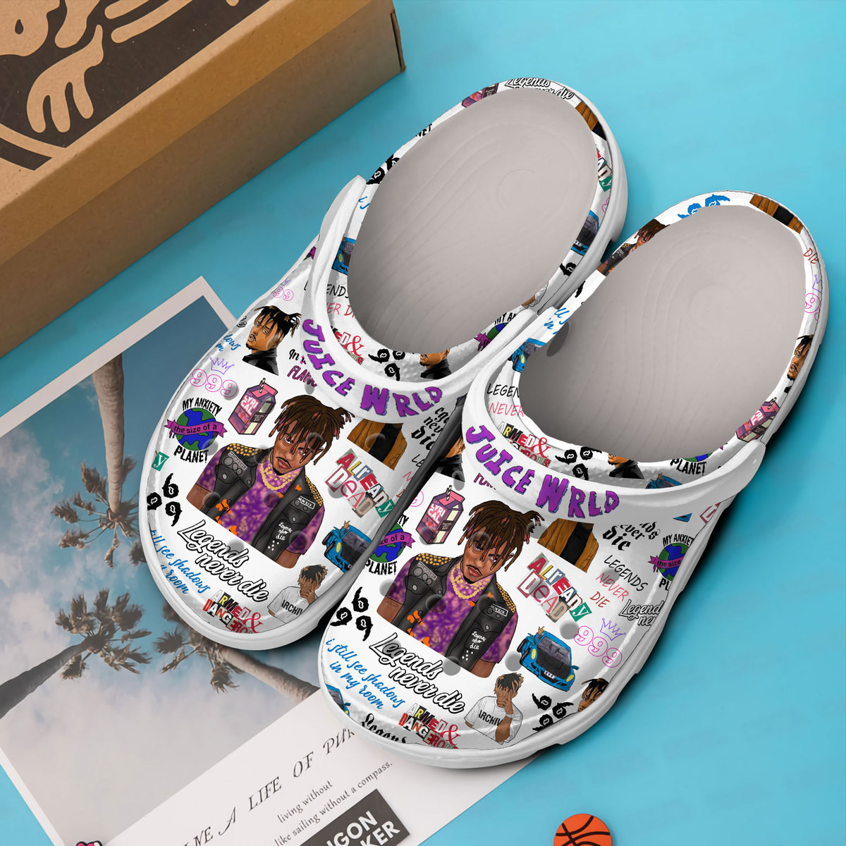 Merchidea Juice Wrld Music Crocs Crocband Clogs Shoes Comfortable For Men Women and Kids