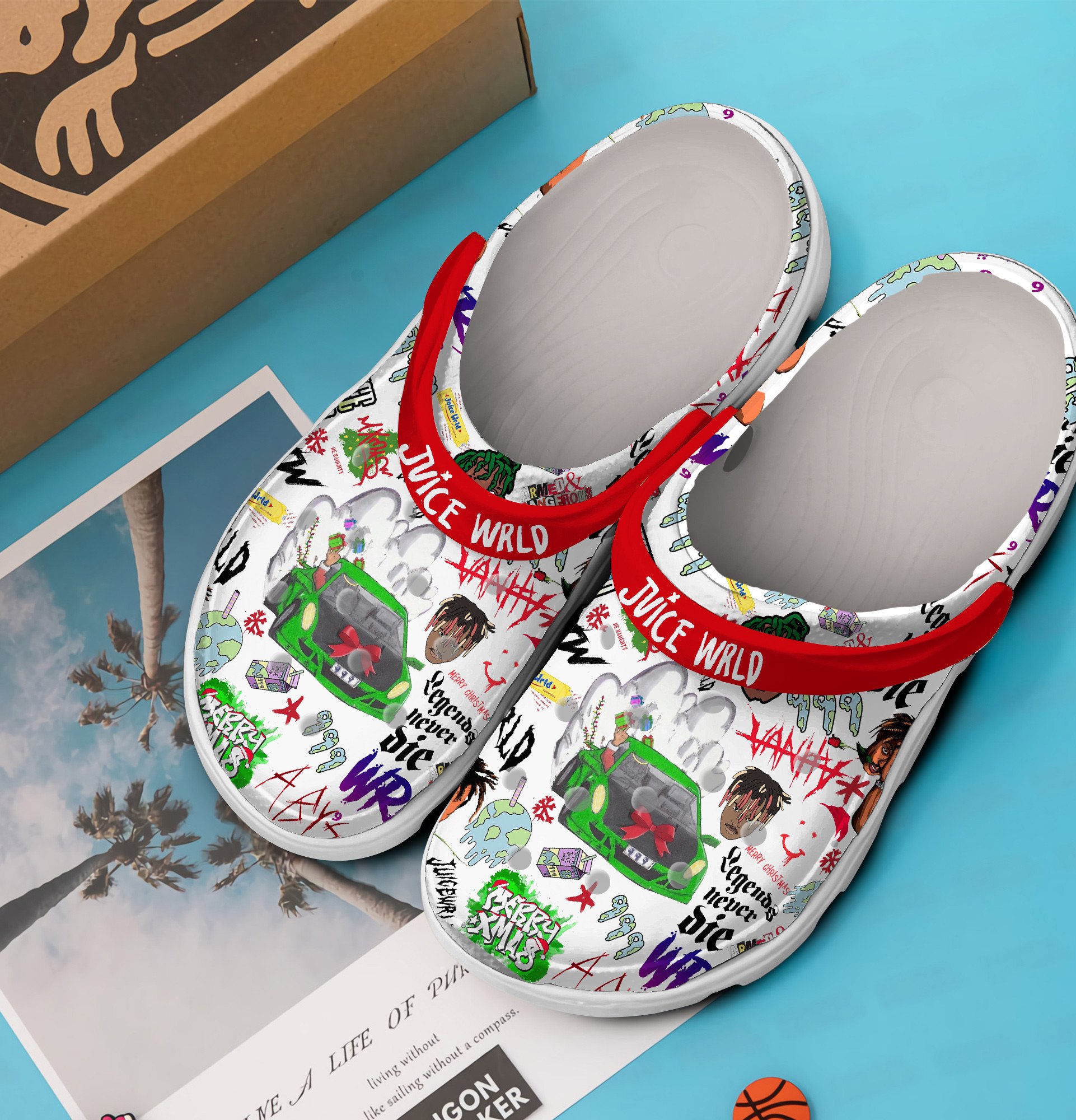 Merchidea Juice Wrld Music Crocs Crocband Clogs Shoes Comfortable For Men Women and Kids