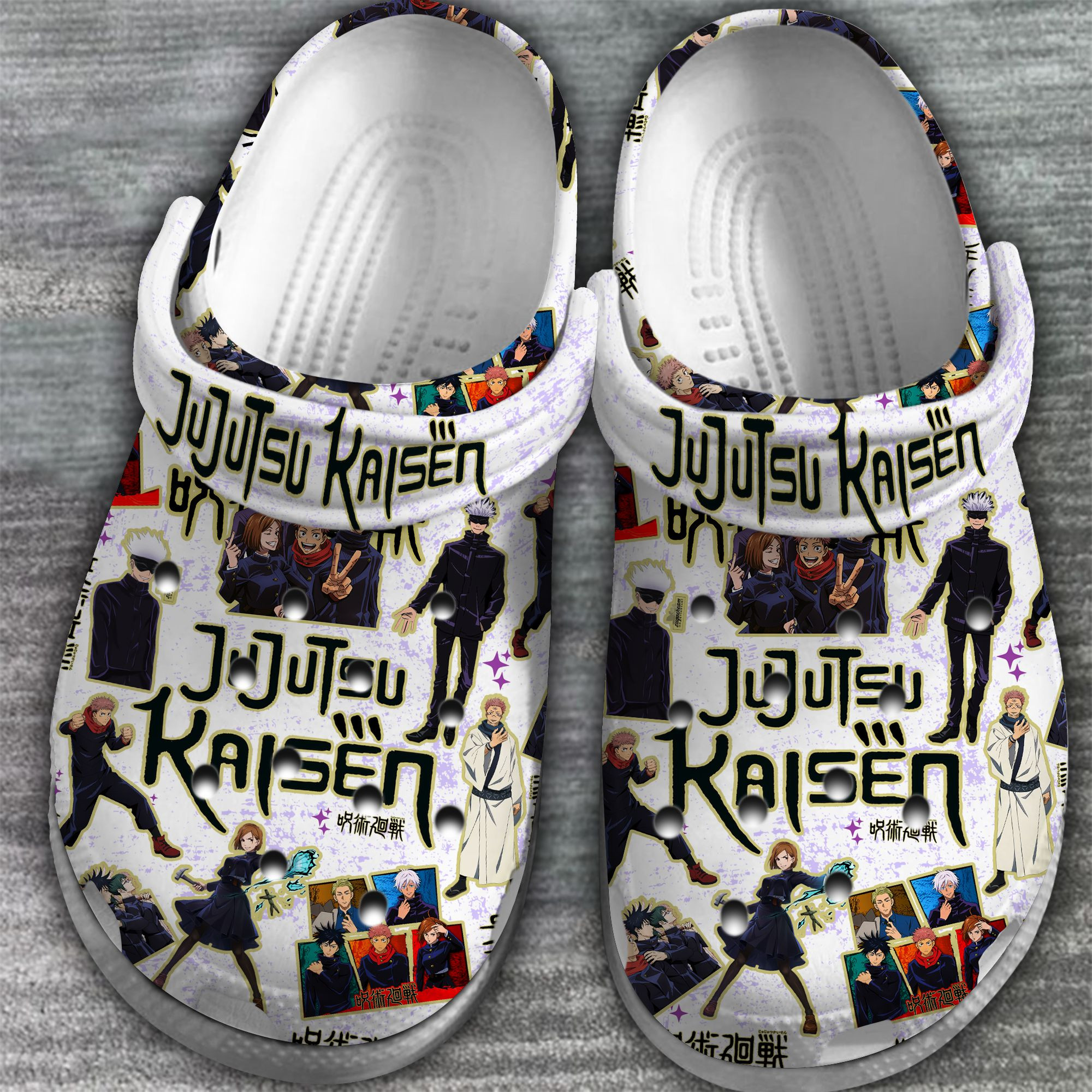Merchidea Jujutsu Kaisen TV Series Crocs Crocband Clogs Shoes Comfortable For Men Women and Kids