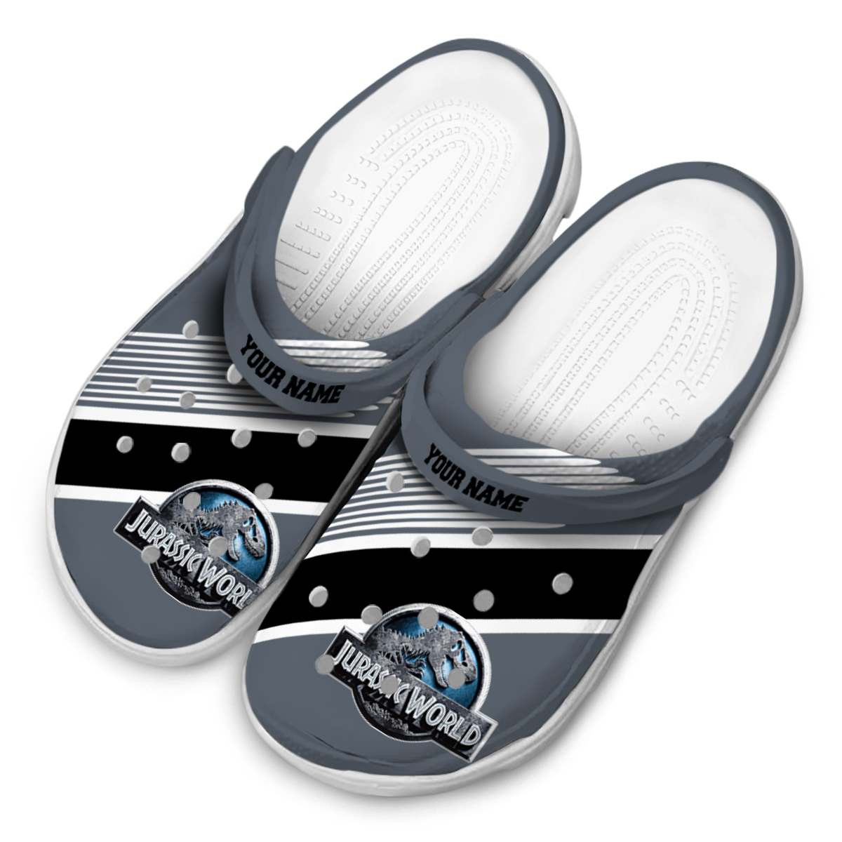 Merchidea Jurassic World Game Crocs Crocband Clogs Shoes Comfortable For Men Women and Kids