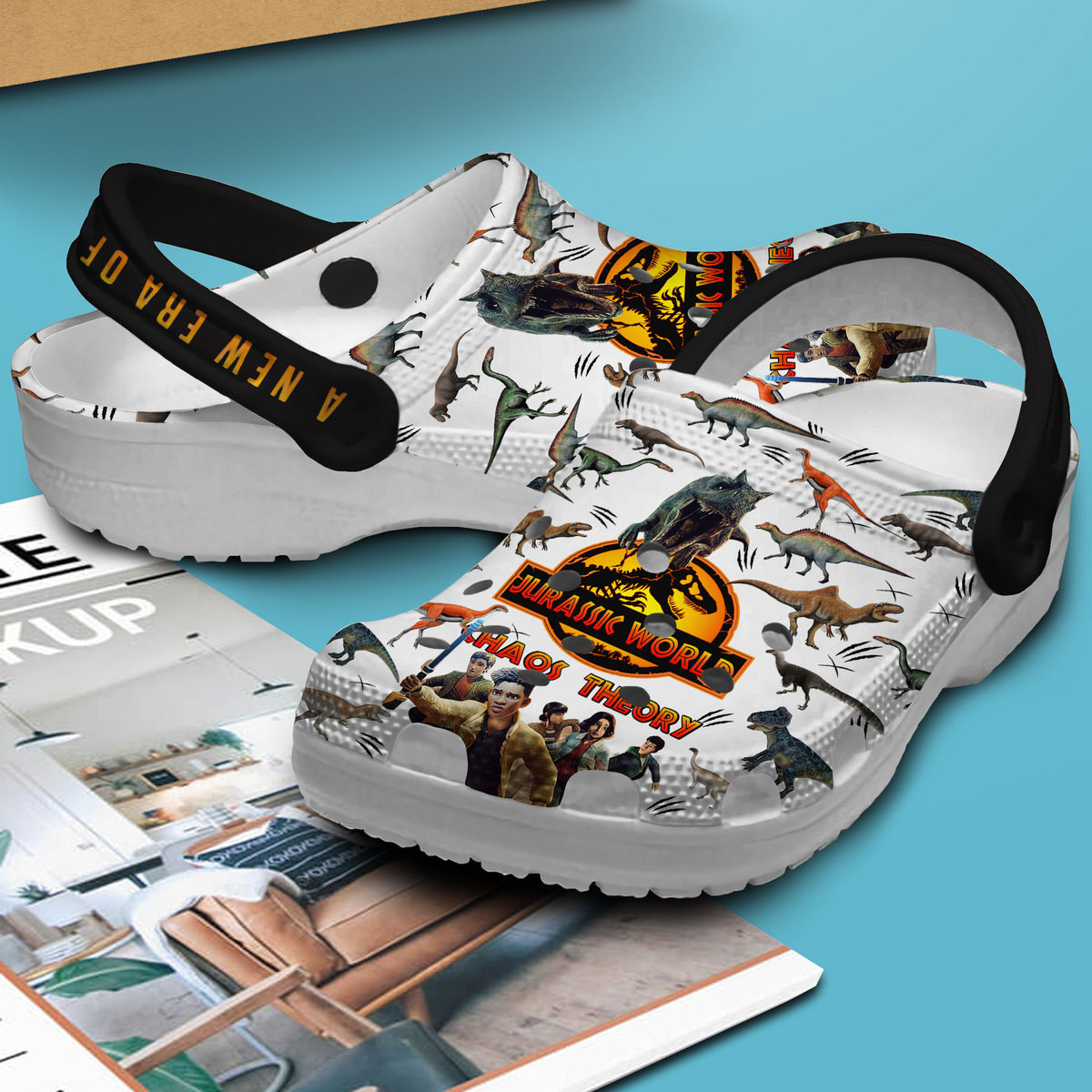 Merchidea Jurassic World Movie Crocs Crocband Clogs Shoes Comfortable For Men Women and Kids