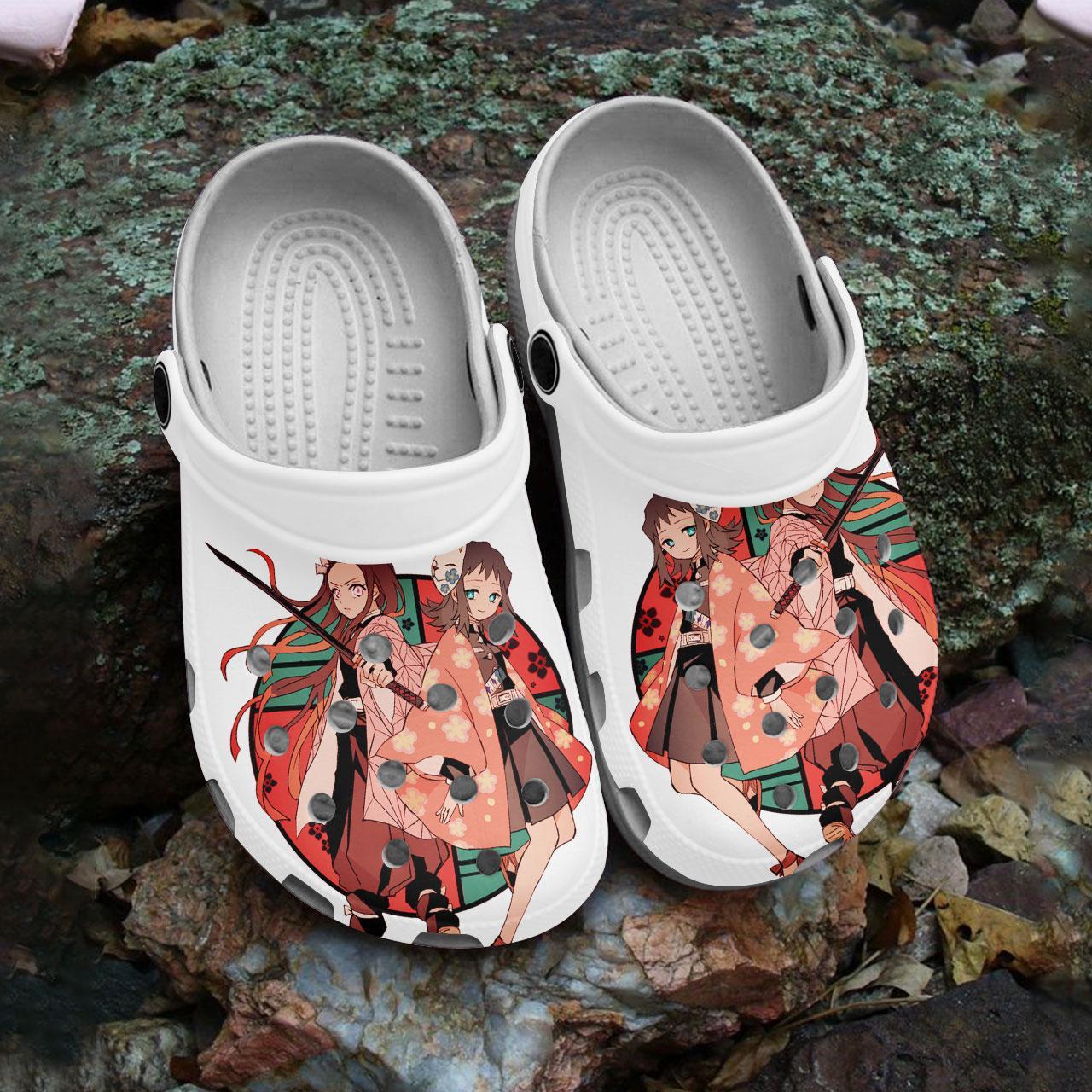 Merchidea Kamado Nezuko Demon Slayer Anime Crocs Crocband Clogs Shoes Comfortable For Men Women and Kids