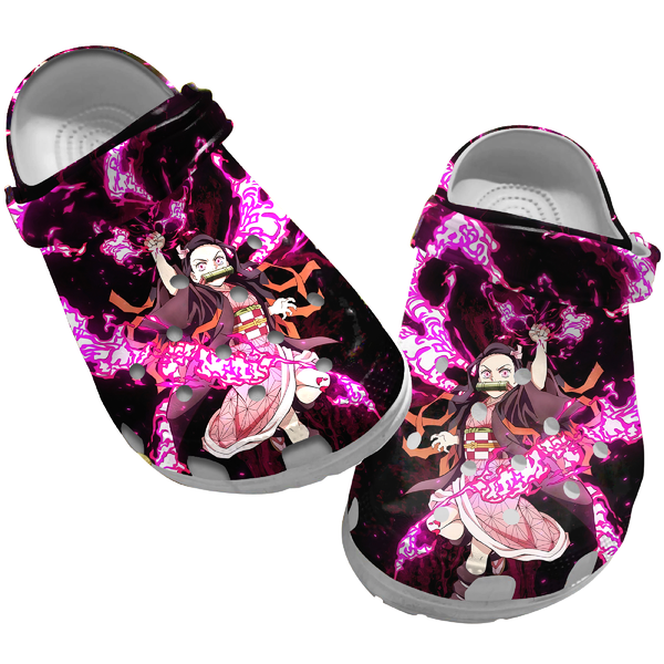 Merchidea Kamado Nezuko Demon Slayer Anime Crocs Crocband Clogs Shoes Comfortable For Men Women and Kids