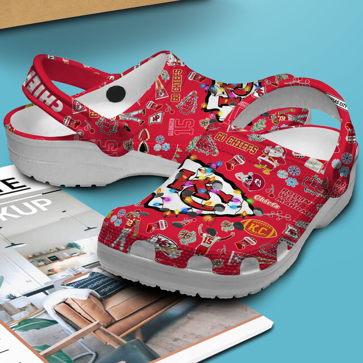 Merchidea Kansas City Chiefs NFL Sport Crocs Crocband Clogs Shoes Comfortable For Men Women and Kids