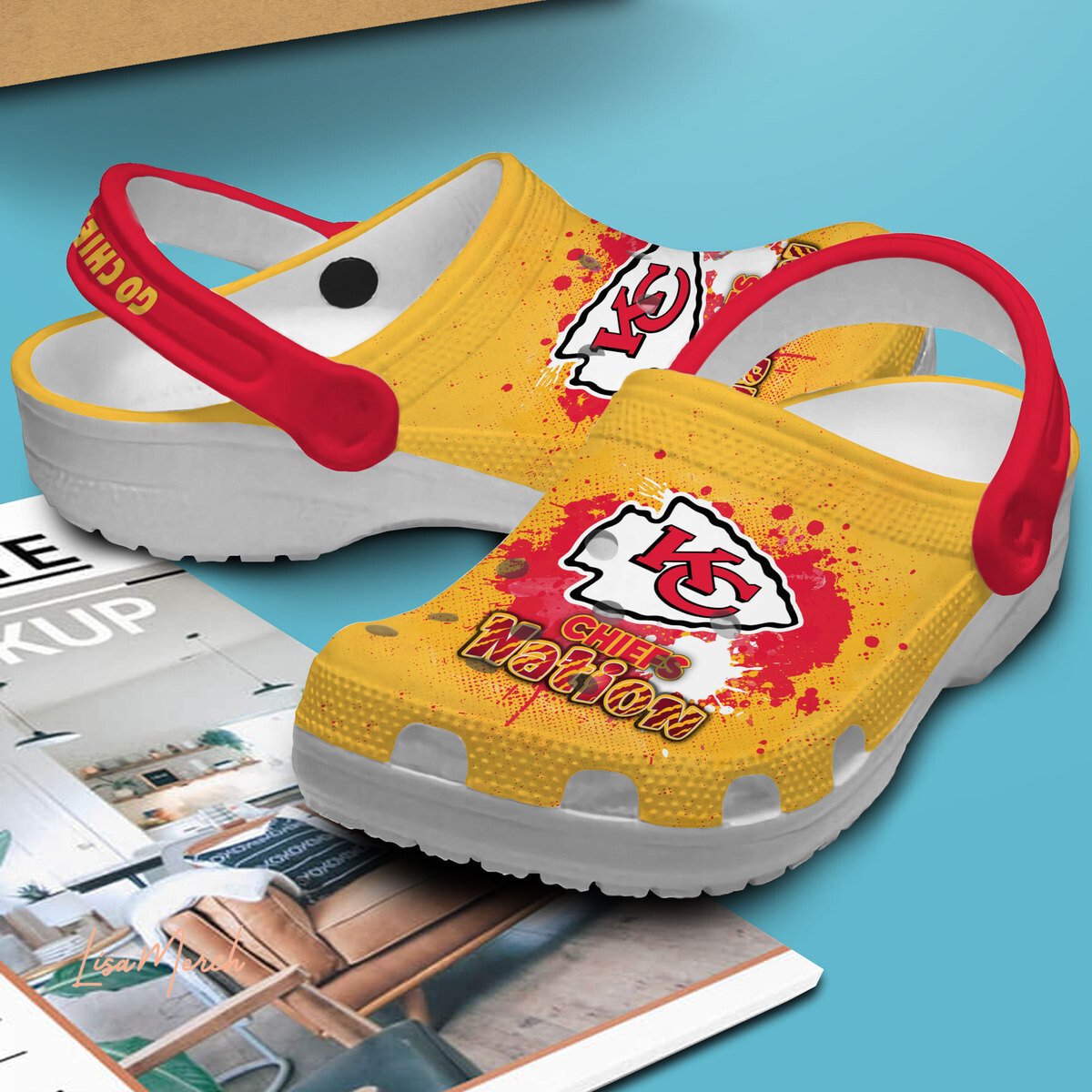 Merchidea Kansas City Chiefs NFL Sport Crocs Crocband Clogs Shoes Comfortable For Men Women and Kids