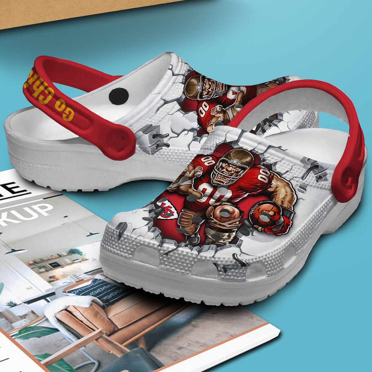 Merchidea Kansas City Chiefs NFL Sport Crocs Crocband Clogs Shoes Comfortable For Men Women and Kids