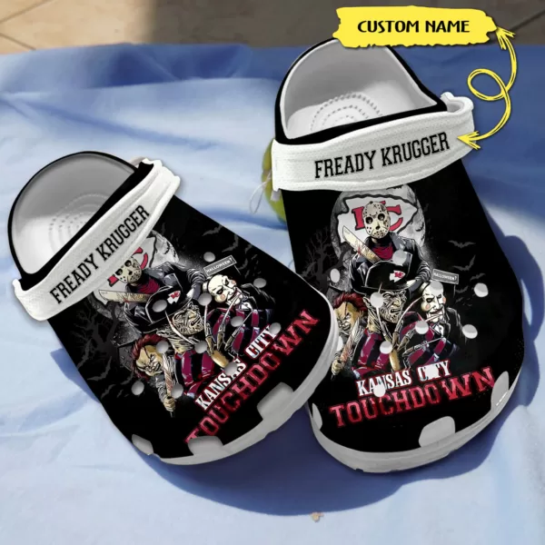 Merchidea Kansas City Chiefs NFL Sport Crocs Crocband Clogs Shoes Comfortable For Men Women and Kids