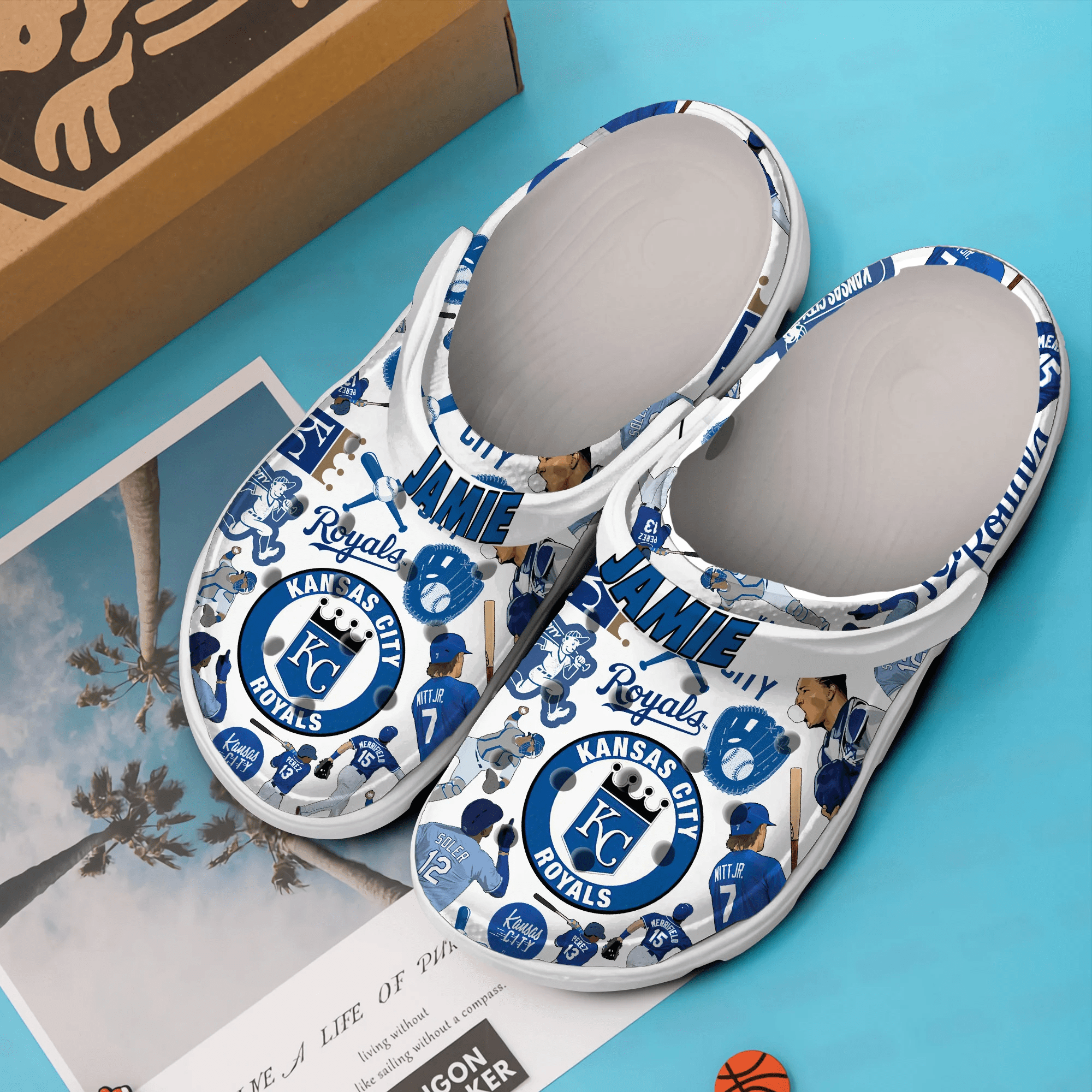 Merchidea Kansas City Royals MLB Sport Crocs Clogs Crocband Shoes Comfortable For Men Women and Kids