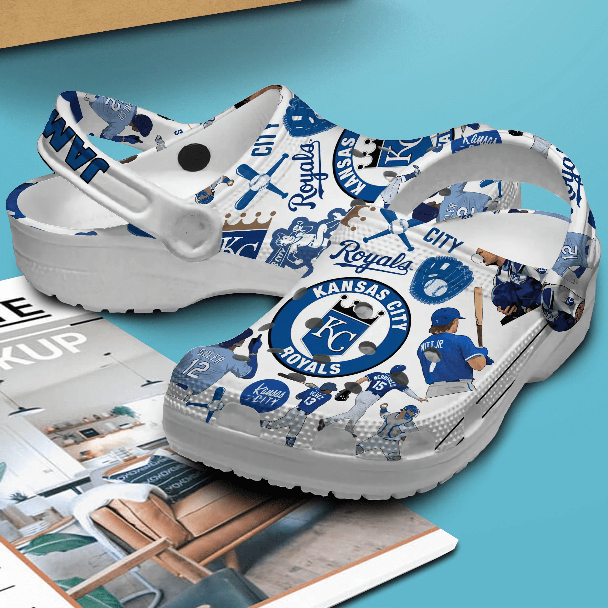 Merchidea Kansas City Royals MLB Sport Crocs Clogs Crocband Shoes Comfortable For Men Women and Kids