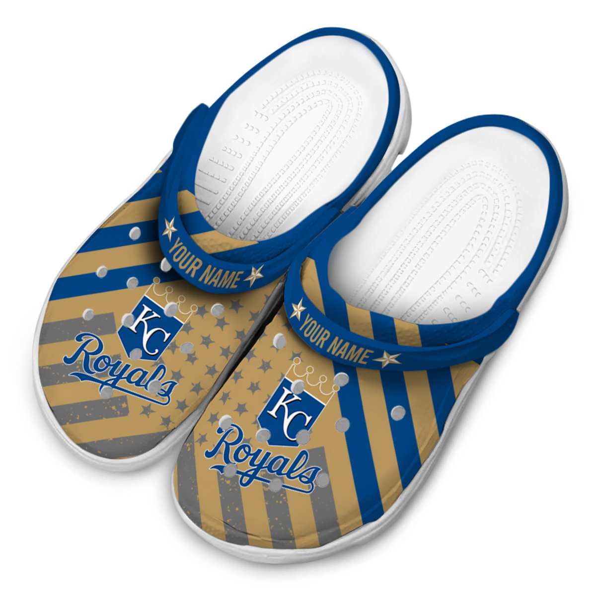 Merchidea Kansas City Royals MLB Sport Crocs Crocband Clogs Shoes Comfortable For Men Women and Kids