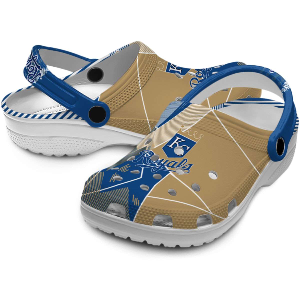Merchidea Kansas City Royals MLB Sport Crocs Crocband Clogs Shoes Comfortable For Men Women and Kids