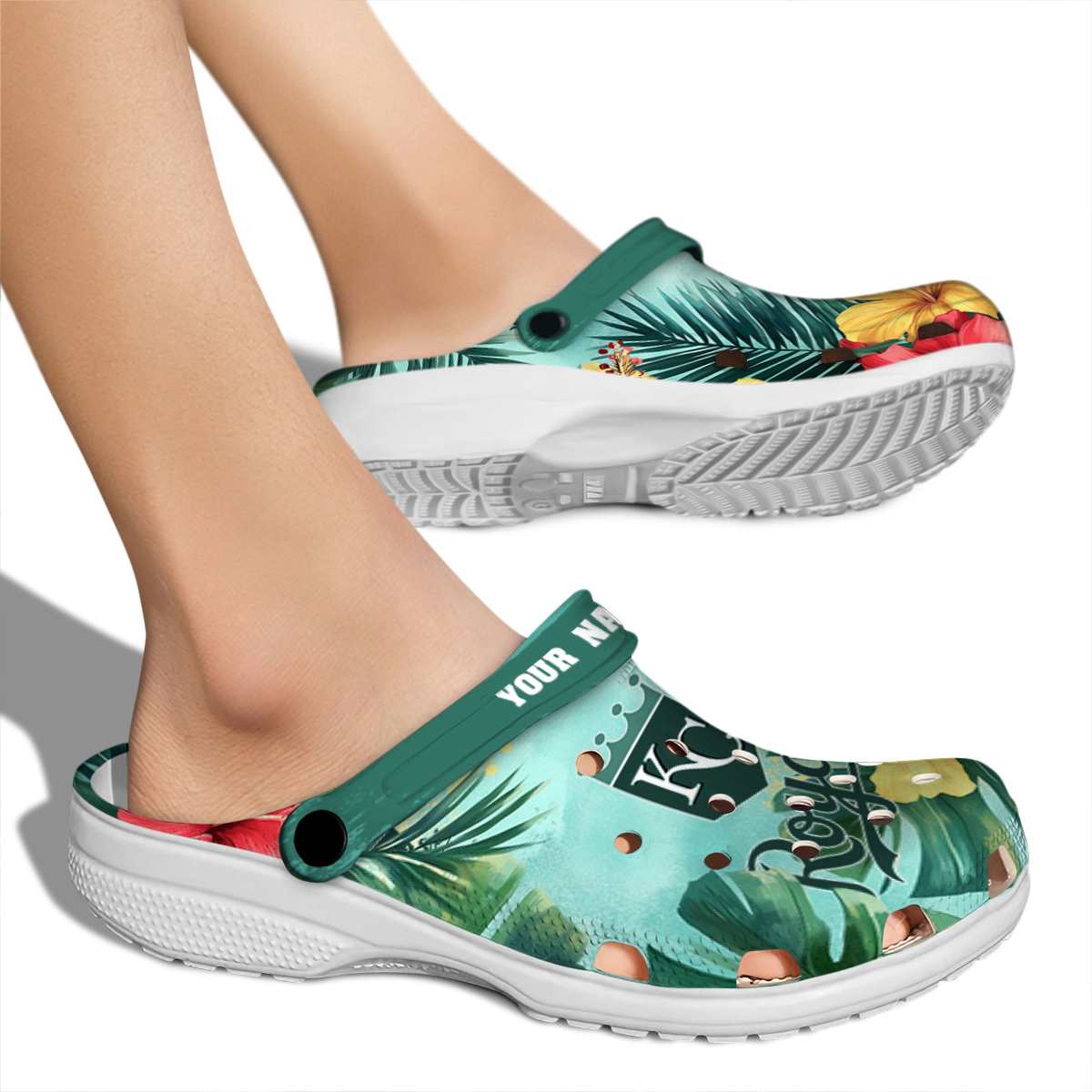 Merchidea Kansas City Royals MLB Sport Crocs Crocband Clogs Shoes Comfortable For Men Women and Kids