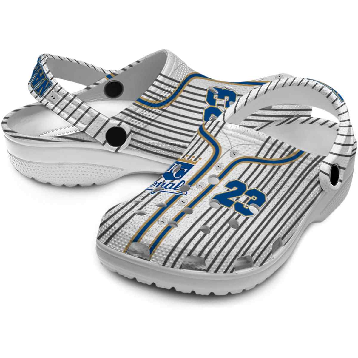 Merchidea Kansas City Royals MLB Sport Crocs Crocband Clogs Shoes Comfortable For Men Women and Kids