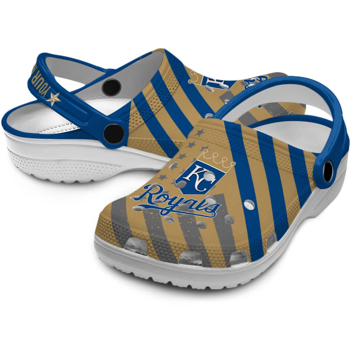 Merchidea Kansas City Royals MLB Sport Crocs Crocband Clogs Shoes Comfortable For Men Women and Kids