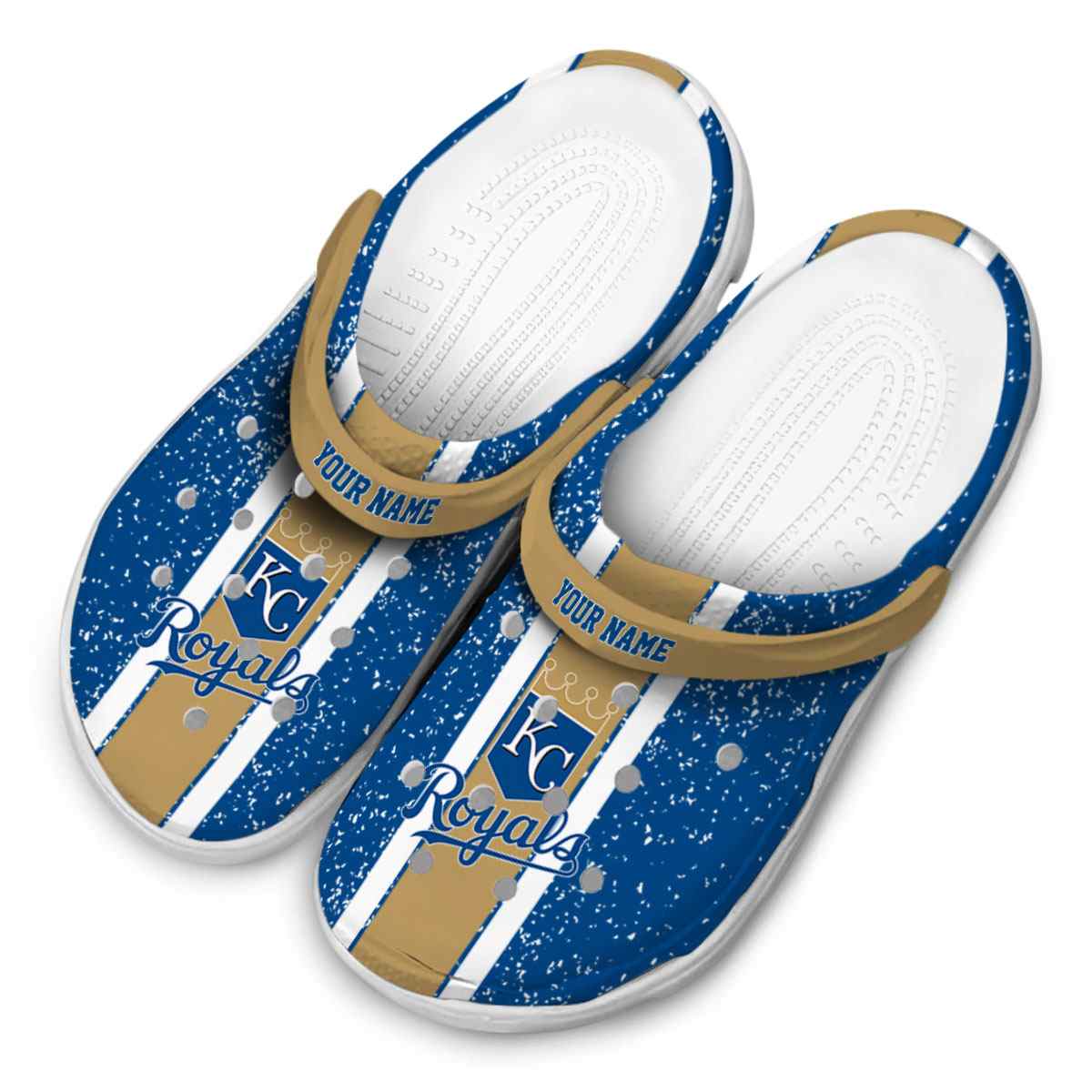 Merchidea Kansas City Royals MLB Sport Crocs Crocband Clogs Shoes Comfortable For Men Women and Kids