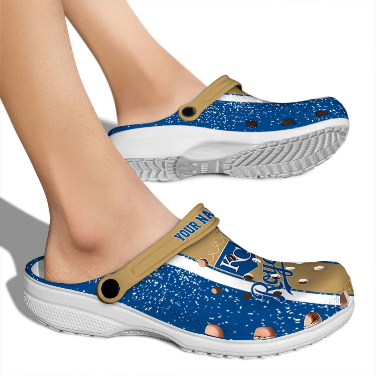 Merchidea Kansas City Royals MLB Sport Crocs Crocband Clogs Shoes Comfortable For Men Women and Kids