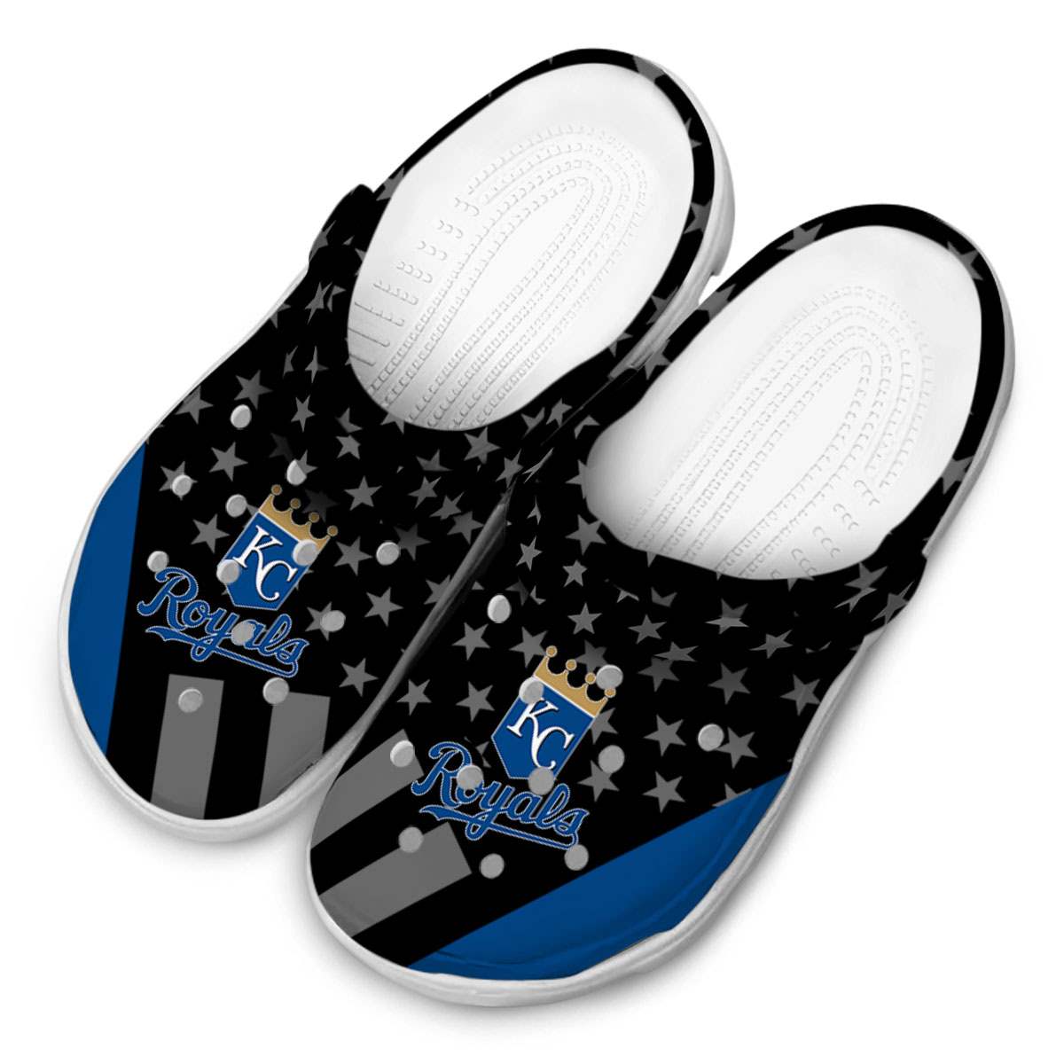 Merchidea Kansas City Royals MLB Sport Crocs Crocband Clogs Shoes Comfortable For Men Women and Kids