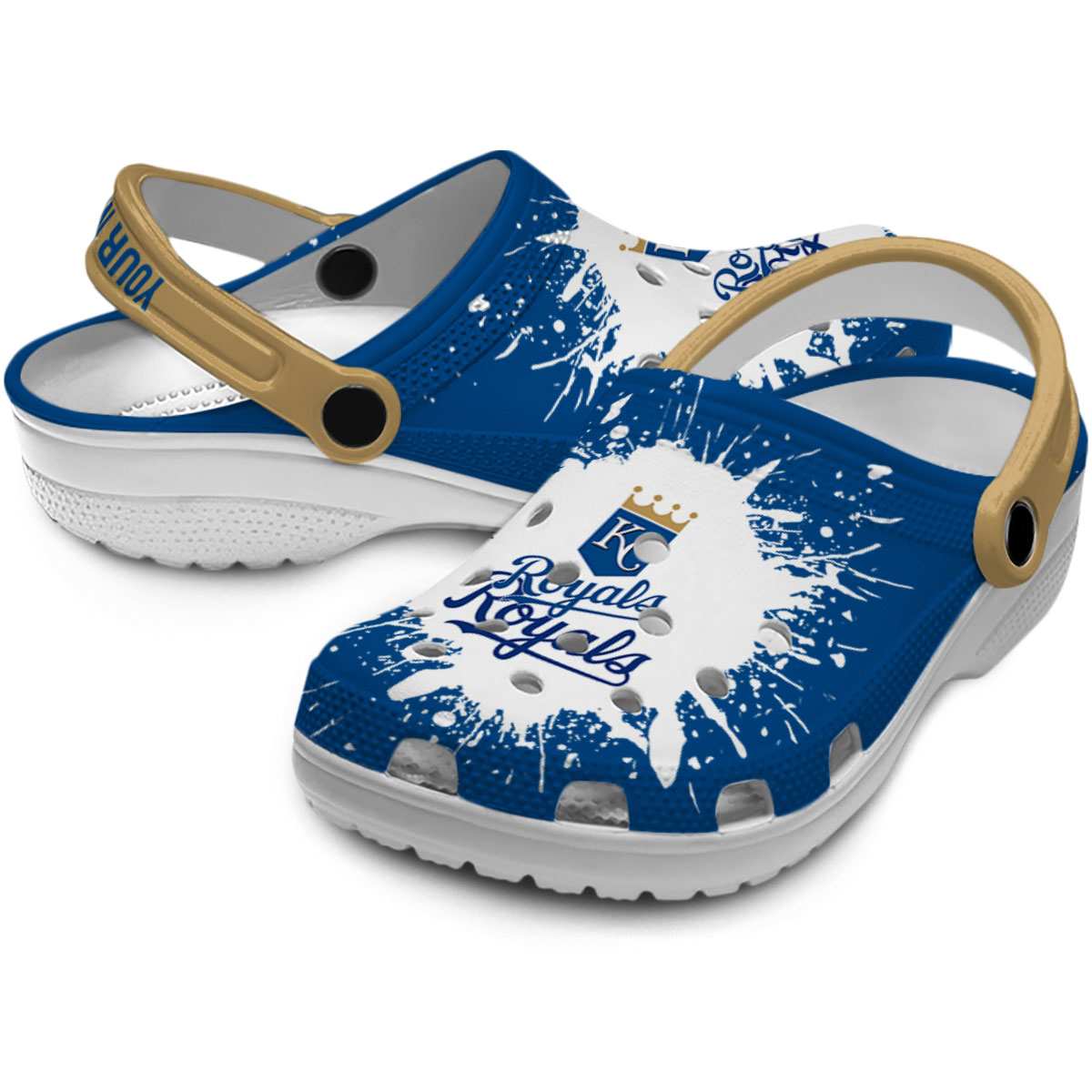 Merchidea Kansas City Royals MLB Sport Crocs Crocband Clogs Shoes Comfortable For Men Women and Kids