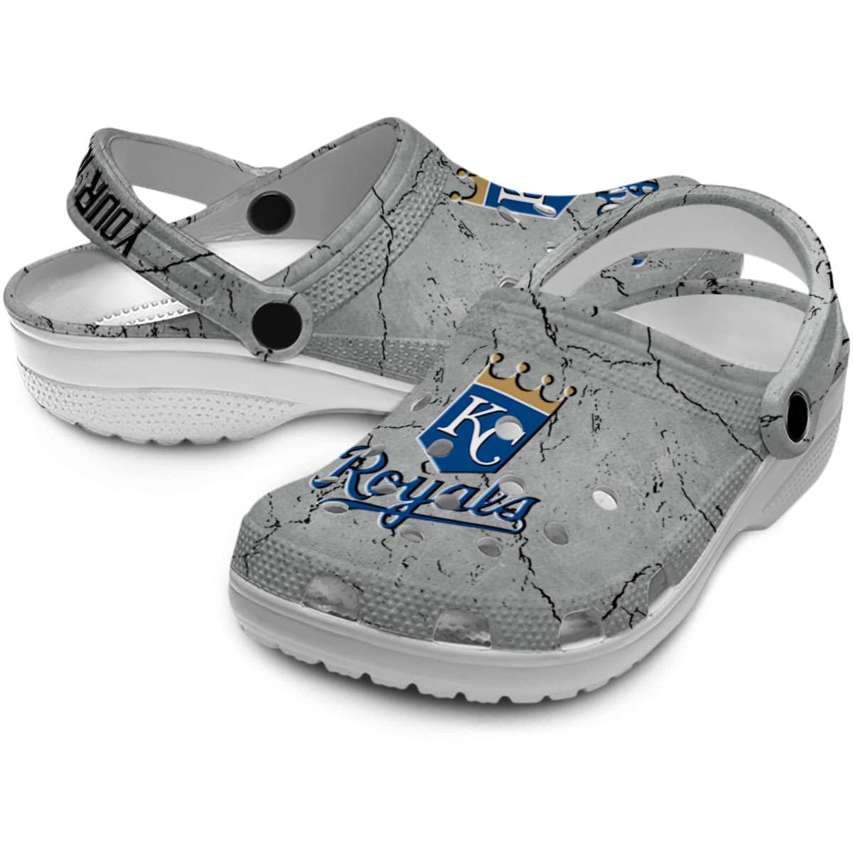 Merchidea Kansas City Royals MLB Sport Crocs Crocband Clogs Shoes Comfortable For Men Women and Kids