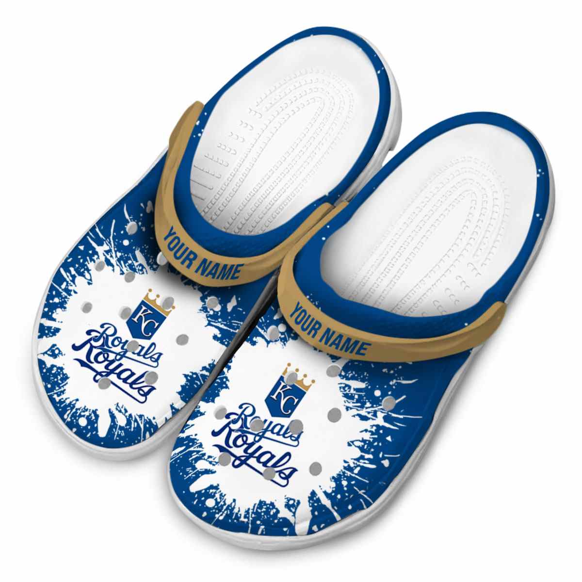 Merchidea Kansas City Royals MLB Sport Crocs Crocband Clogs Shoes Comfortable For Men Women and Kids
