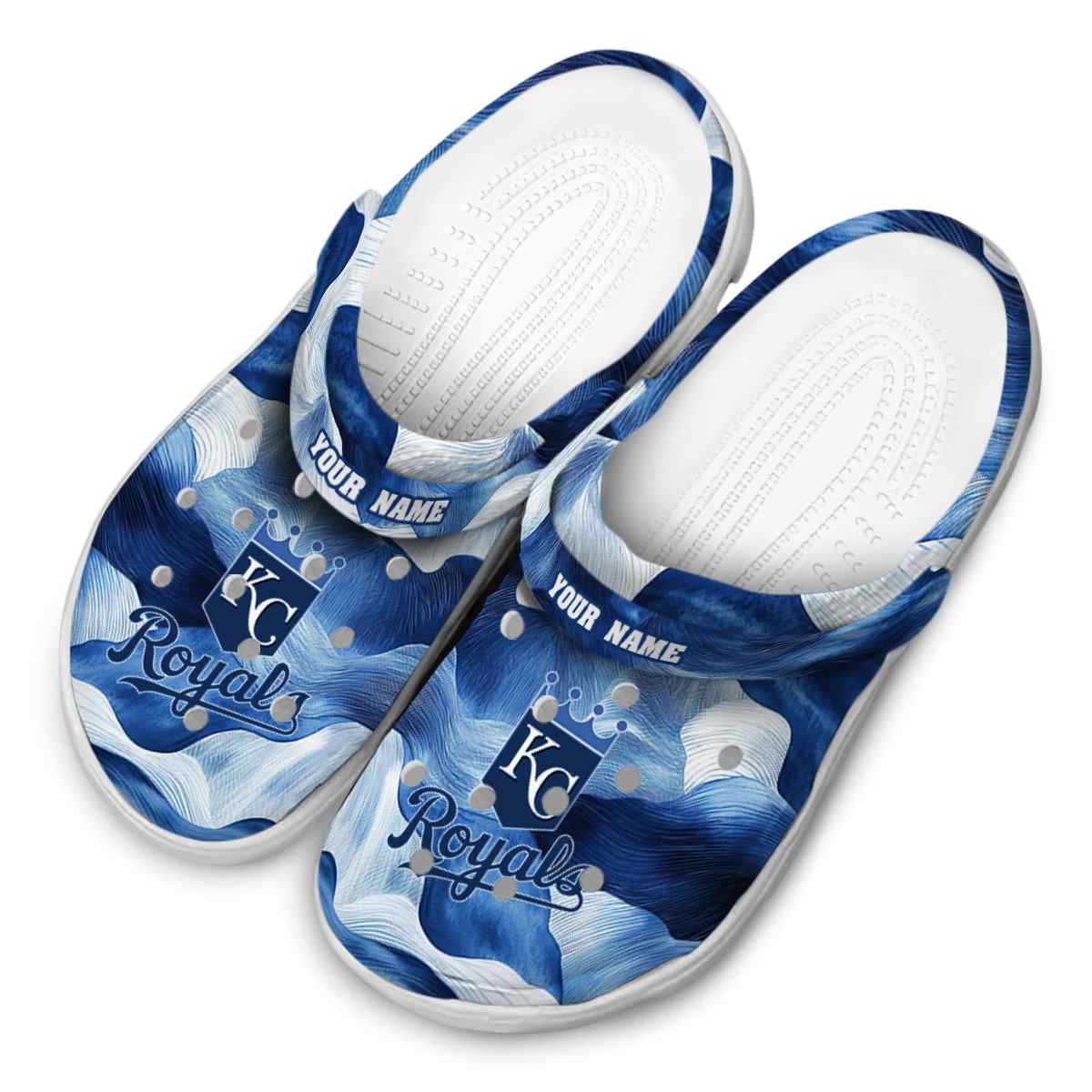 Merchidea Kansas City Royals MLB Sport Crocs Crocband Clogs Shoes Comfortable For Men Women and Kids