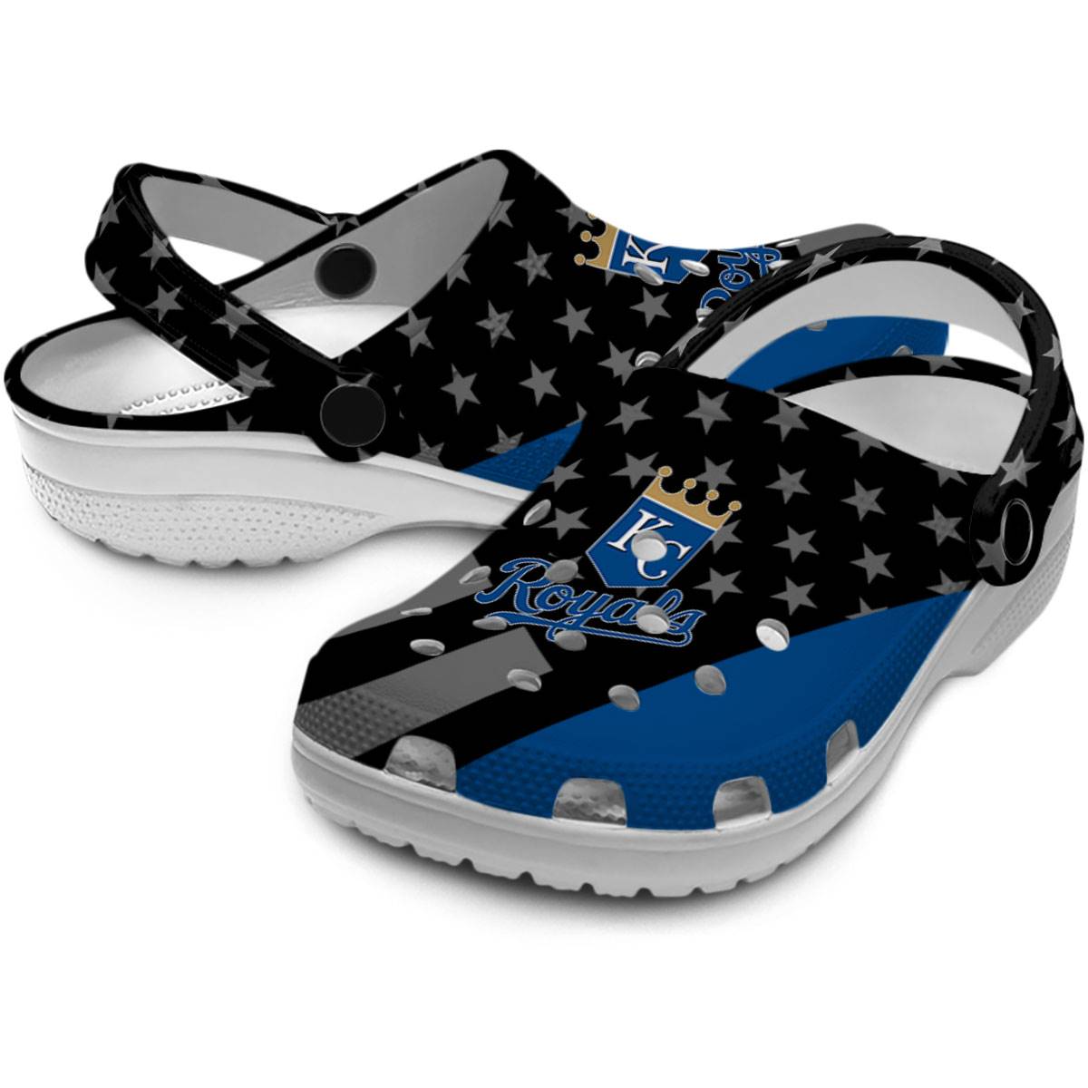 Merchidea Kansas City Royals MLB Sport Crocs Crocband Clogs Shoes Comfortable For Men Women and Kids