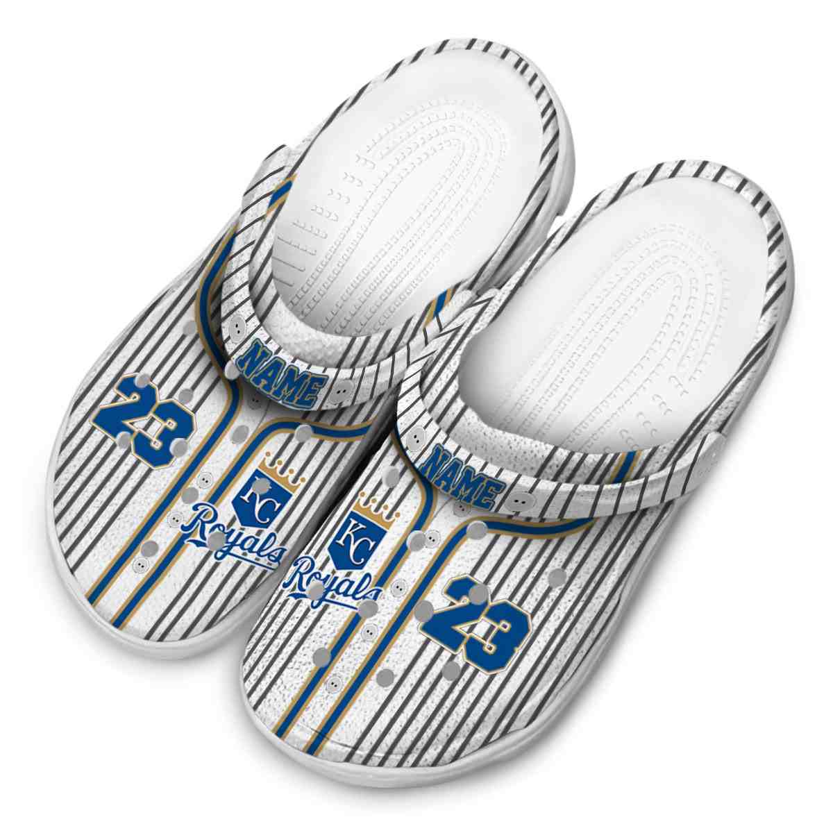 Merchidea Kansas City Royals MLB Sport Crocs Crocband Clogs Shoes Comfortable For Men Women and Kids