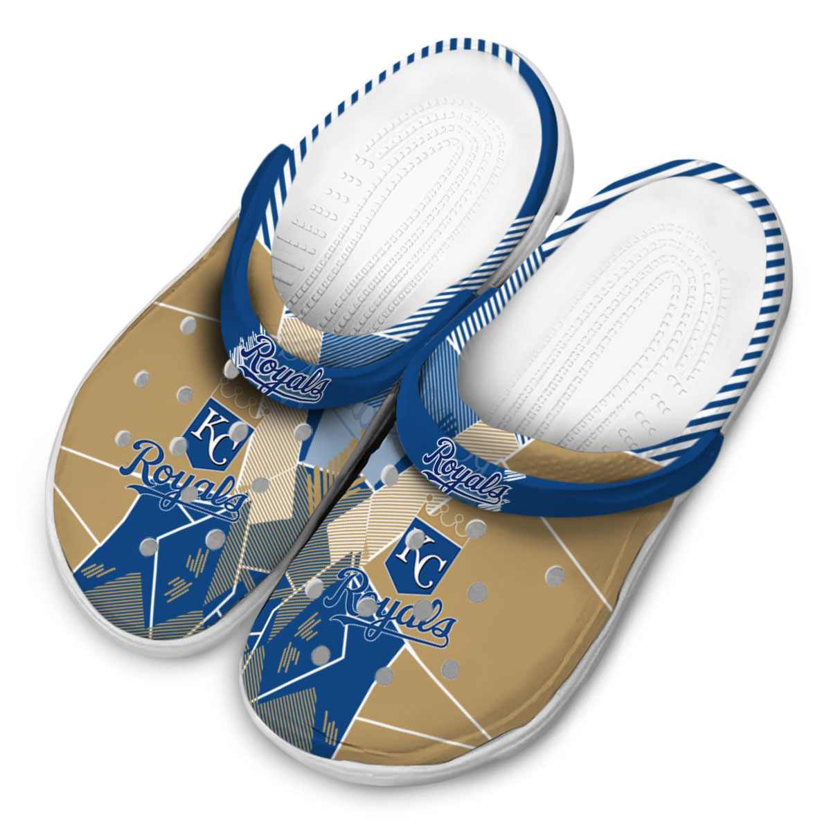 Merchidea Kansas City Royals MLB Sport Crocs Crocband Clogs Shoes Comfortable For Men Women and Kids