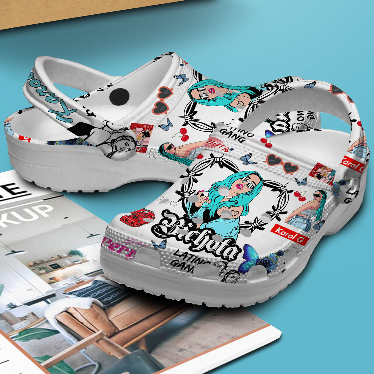 Merchidea Karol G Music Crocs Crocband Clogs Shoes Comfortable For Men Women and Kids