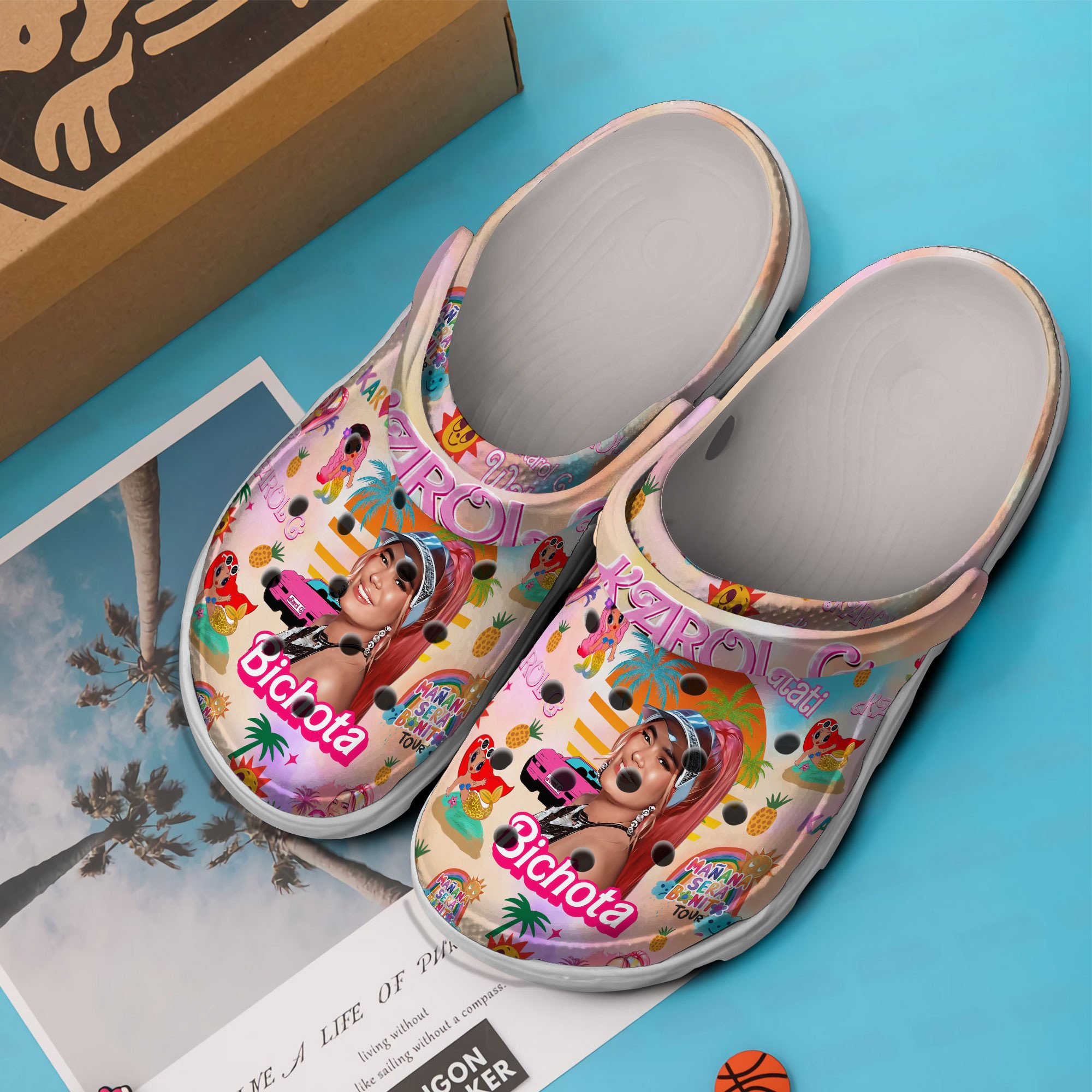 Merchidea Karol G Music Crocs Crocband Clogs Shoes Comfortable For Men Women and Kids