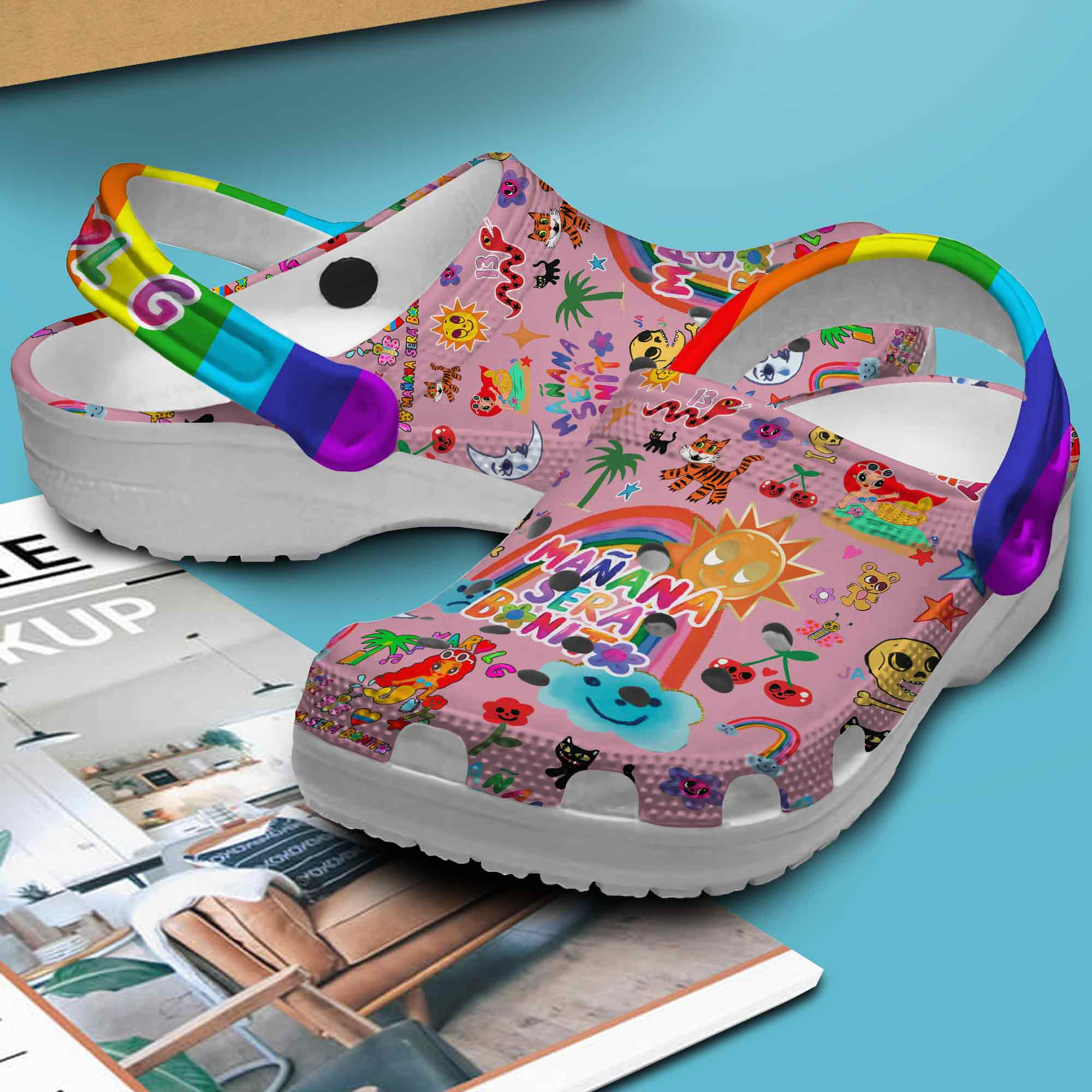 Merchidea Karol G Music Crocs Crocband Clogs Shoes Comfortable For Men Women and Kids