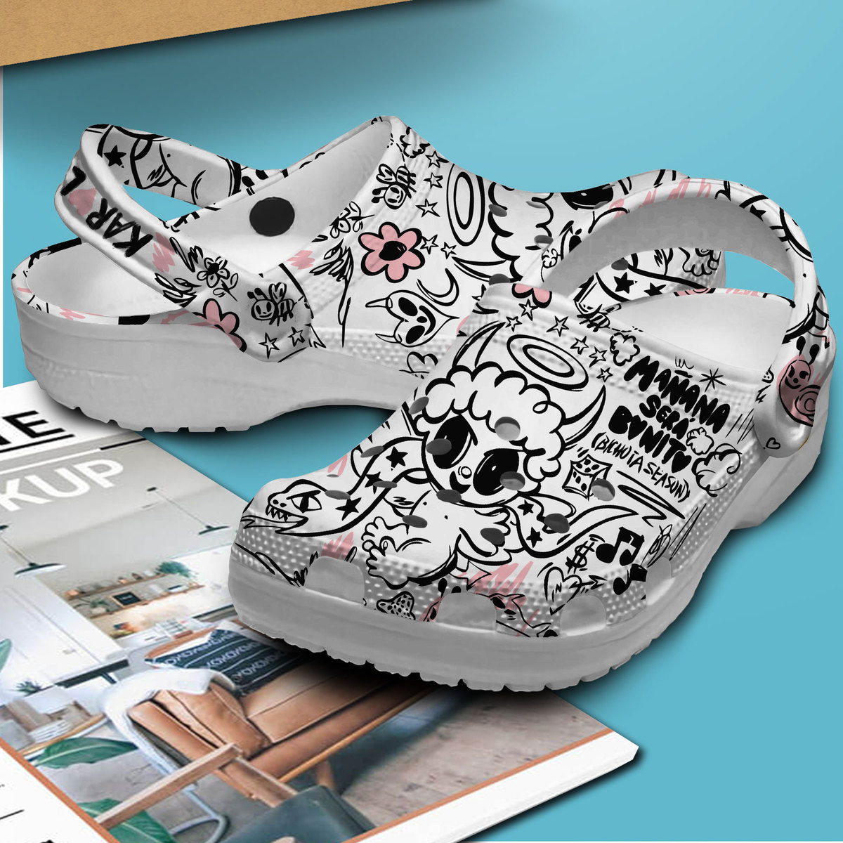 Merchidea Karol G Music Crocs Crocband Clogs Shoes Comfortable For Men Women and Kids