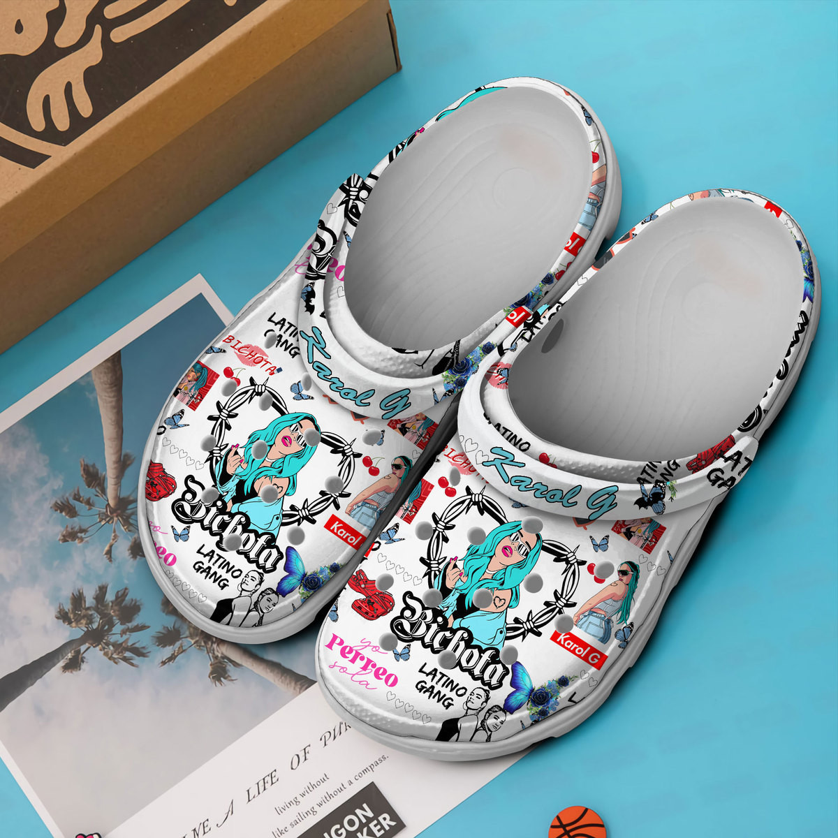 Merchidea Karol G Music Crocs Crocband Clogs Shoes Comfortable For Men Women and Kids