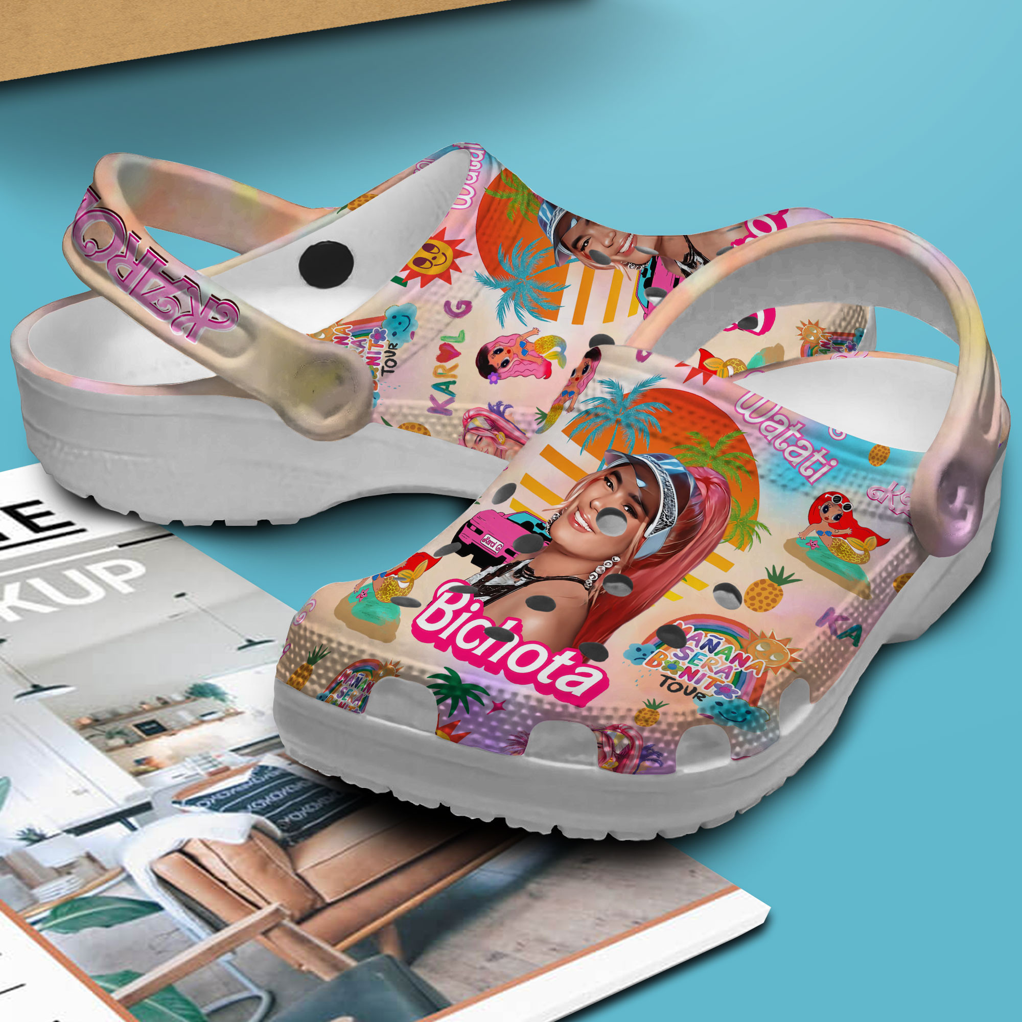 Merchidea Karol G Music Crocs Crocband Clogs Shoes Comfortable For Men Women and Kids