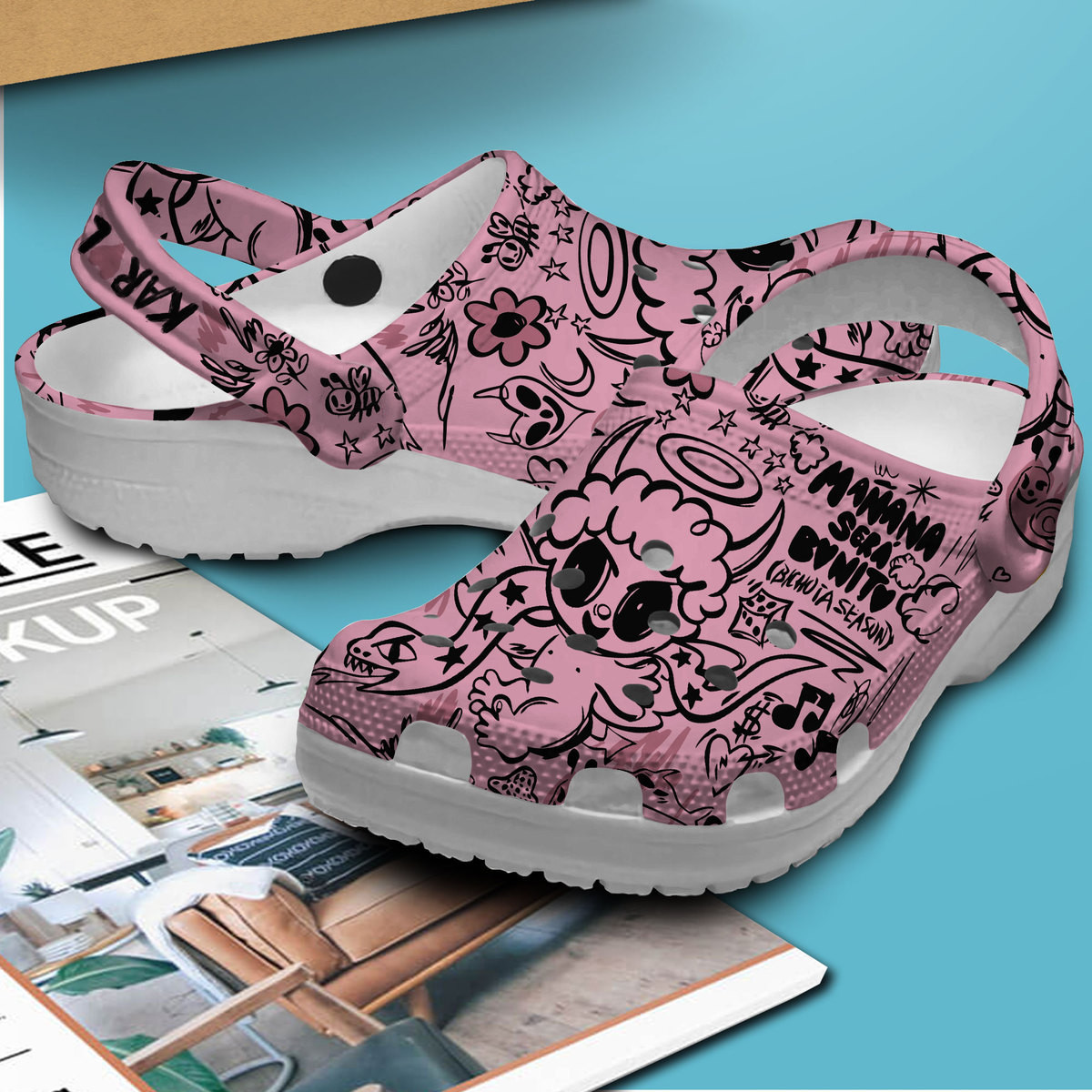 Merchidea Karol G Music Crocs Crocband Clogs Shoes Comfortable For Men Women and Kids