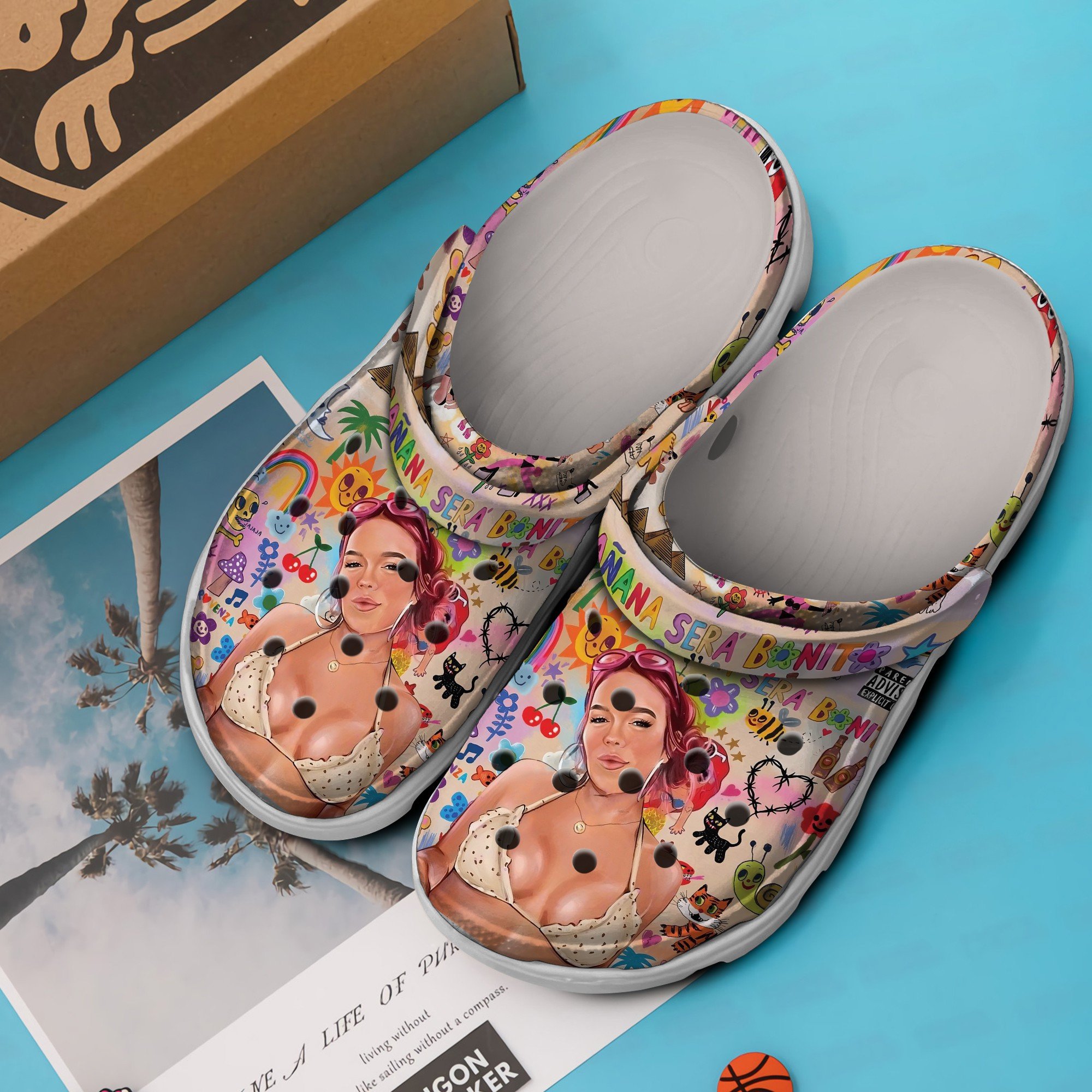 Merchidea Karol G Music mañana será bonito Crocs Crocband Clogs Shoes Comfortable For Men Women and Kids
