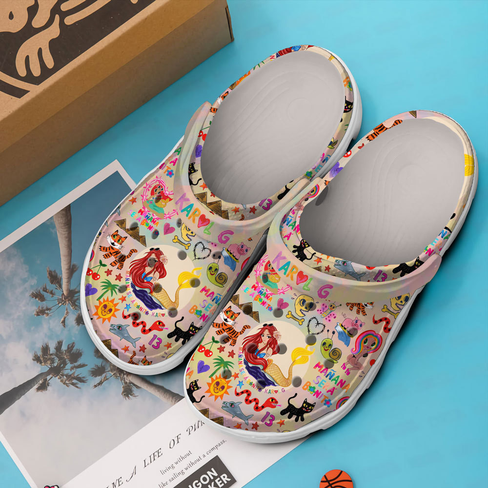 Merchidea Karol G Music Crocs Crocband Clogs Shoes Comfortable For Men Women and Kids
