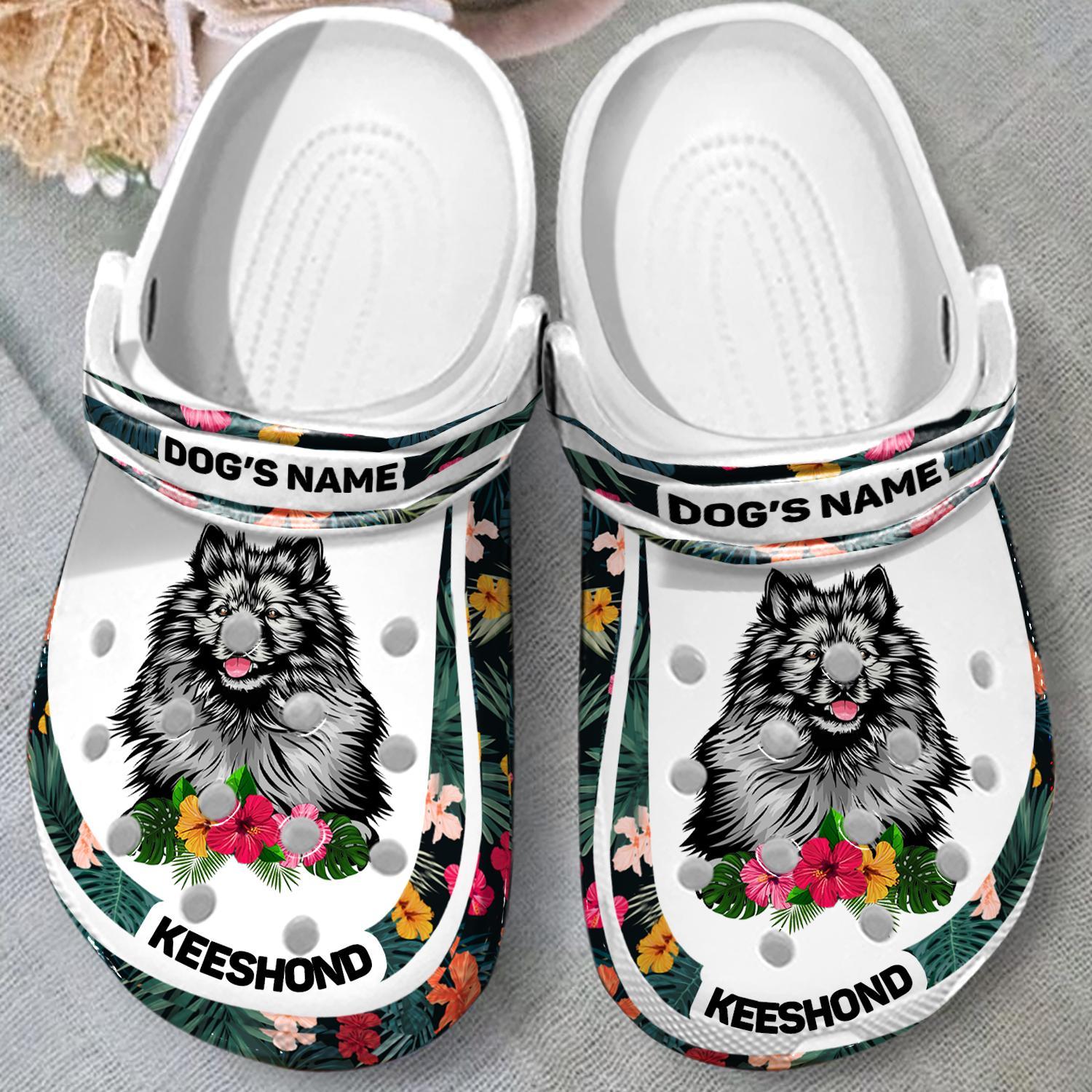 Merchidea Keeshond Dog Crocs Crocband Clogs Shoes Comfortable For Men Women and Kids