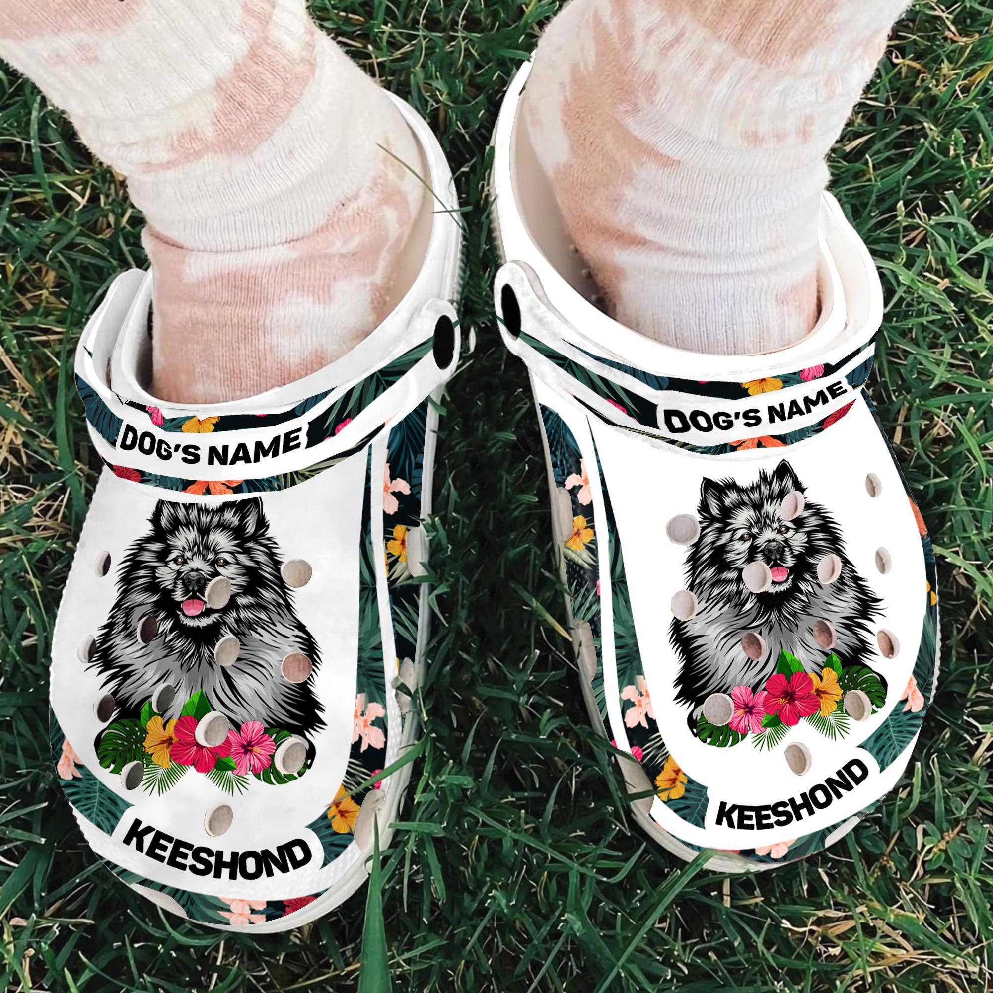 Merchidea Keeshond Dog Crocs Crocband Clogs Shoes Comfortable For Men Women and Kids