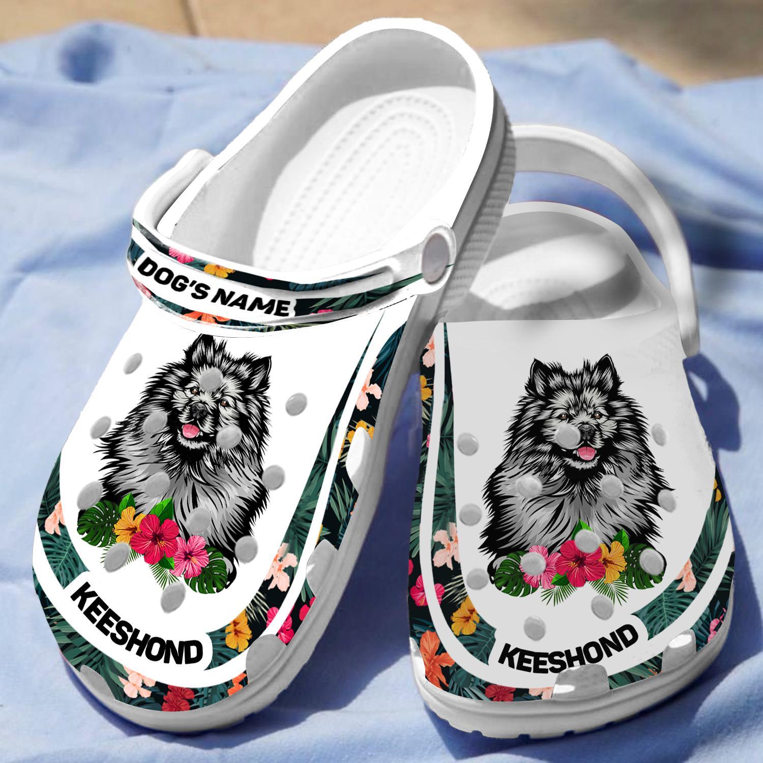 Merchidea Keeshond Dog Crocs Crocband Clogs Shoes Comfortable For Men Women and Kids