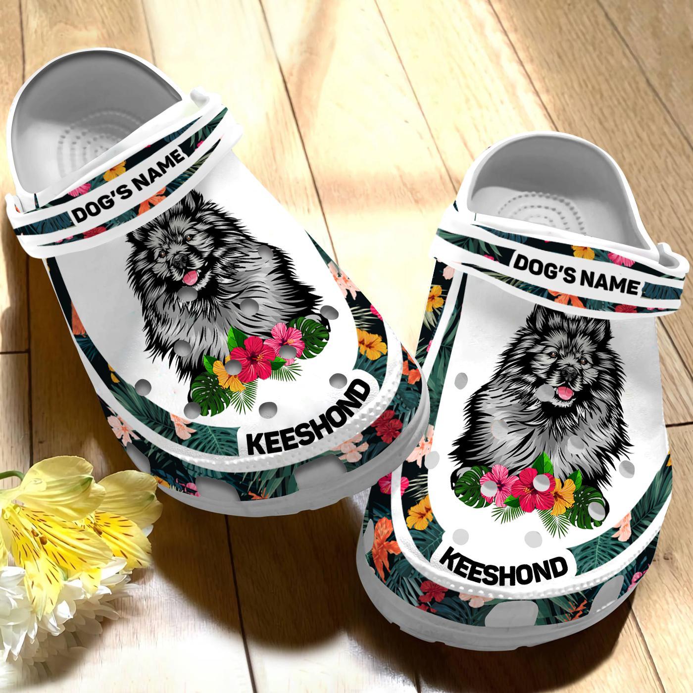 Merchidea Keeshond Dog Crocs Crocband Clogs Shoes Comfortable For Men Women and Kids