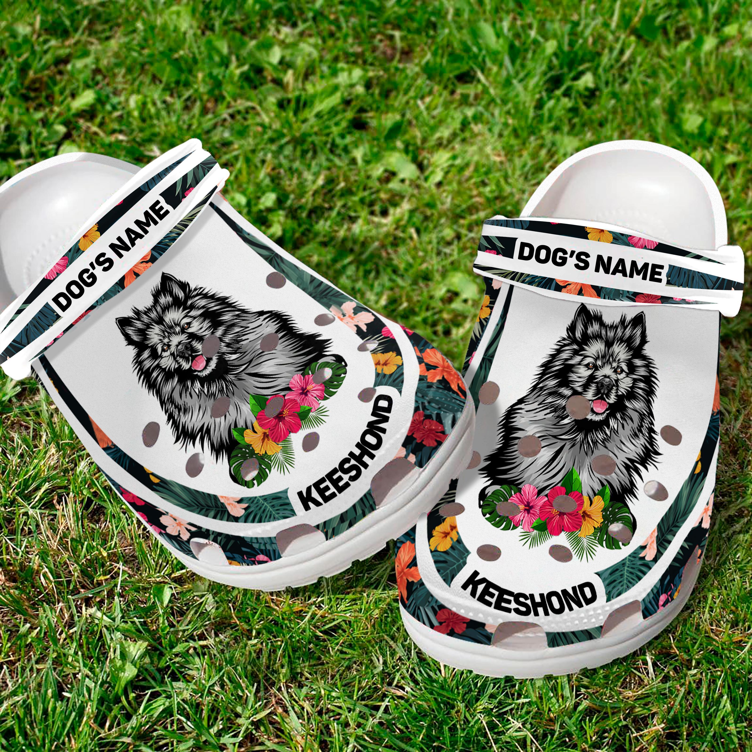 Merchidea Keeshond Dog Crocs Crocband Clogs Shoes Comfortable For Men Women and Kids