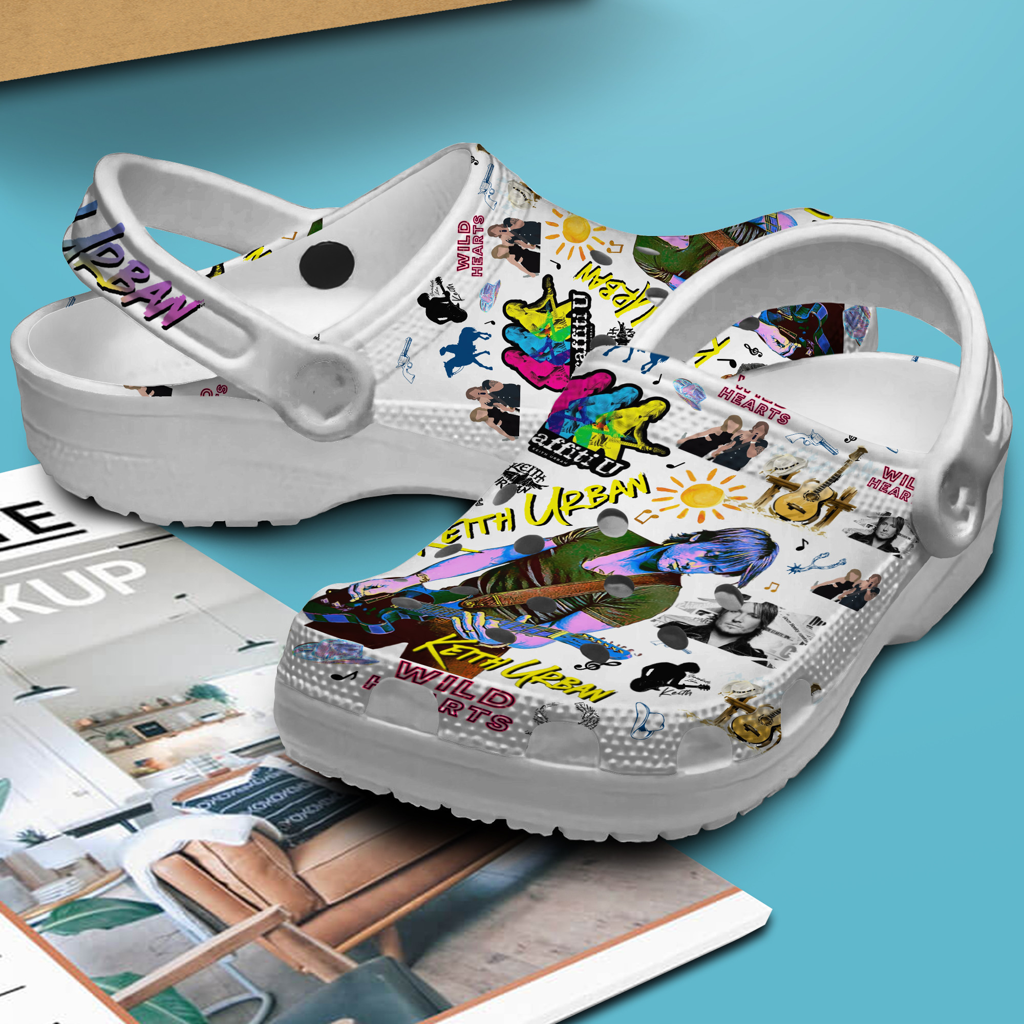 Merchidea Keith Urban Music Crocs Crocband Clogs Shoes Comfortable For Men Women and Kids