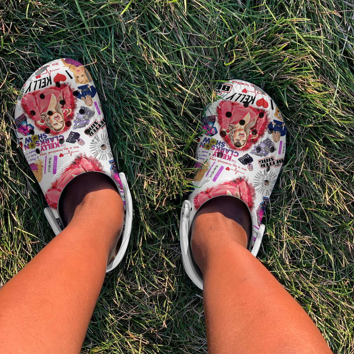 Merchidea Kelly Clarkson Music Premium Crocs Crocband Clogs Shoes Comfortable For Men Women and Kids