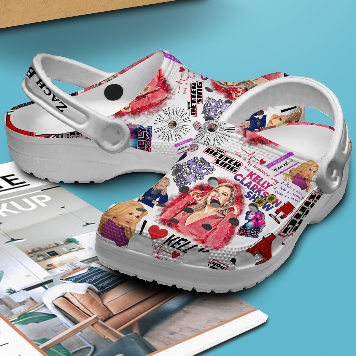 Merchidea Kelly Clarkson Music Premium Crocs Crocband Clogs Shoes Comfortable For Men Women and Kids